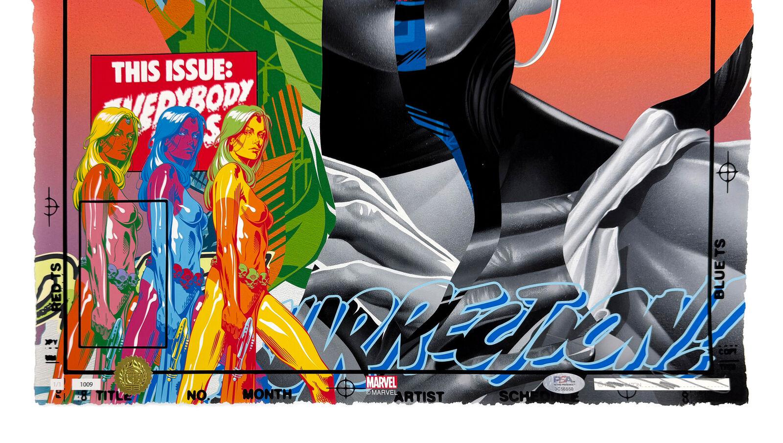 Artwork by Tristan Eaton, Women Of Marvel: The Portrait Collection #1009 (unique 1/1), Made of Giclee On Paper 