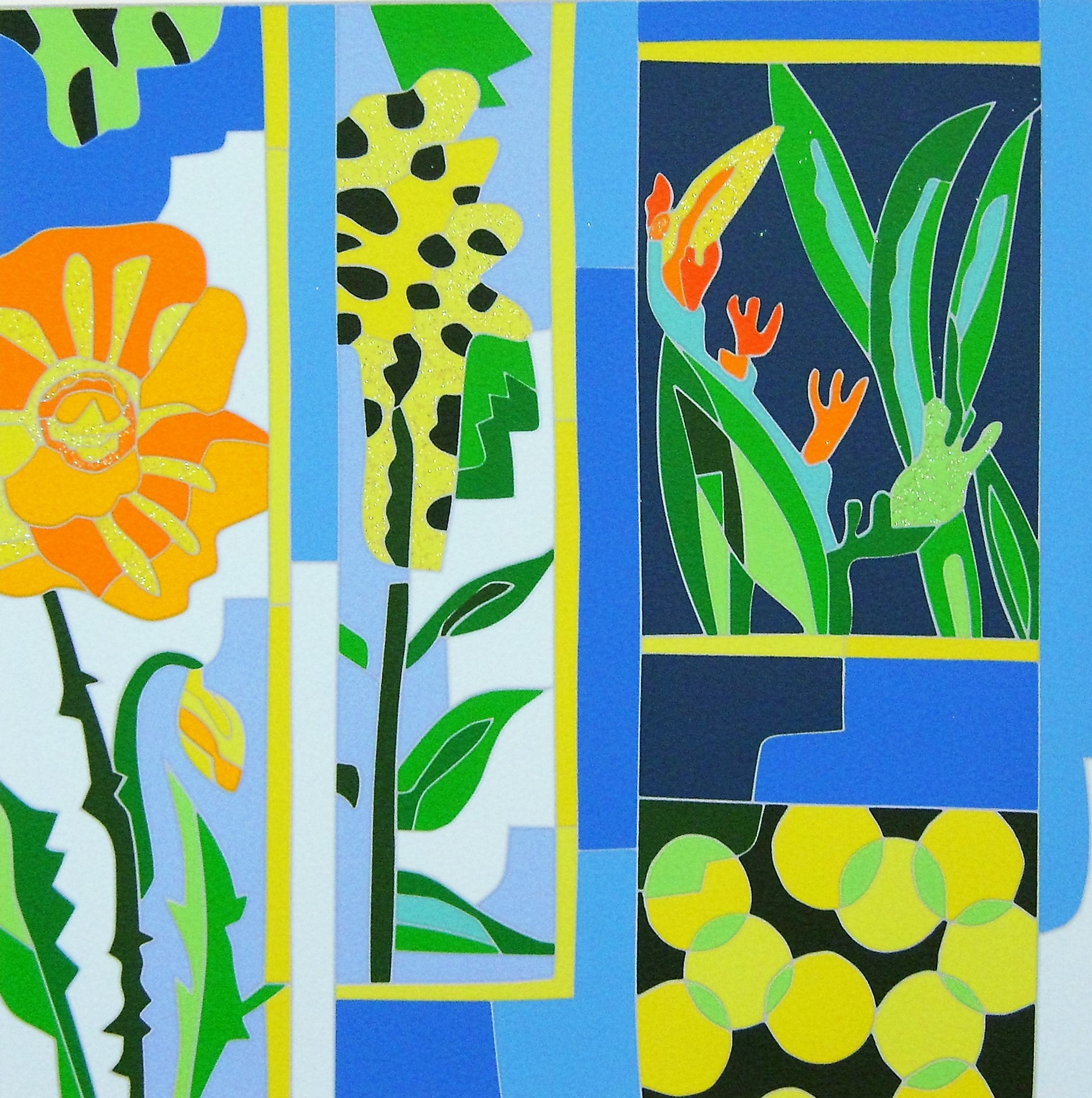 I fiori a quinte by Ugo Nespolo, 2000