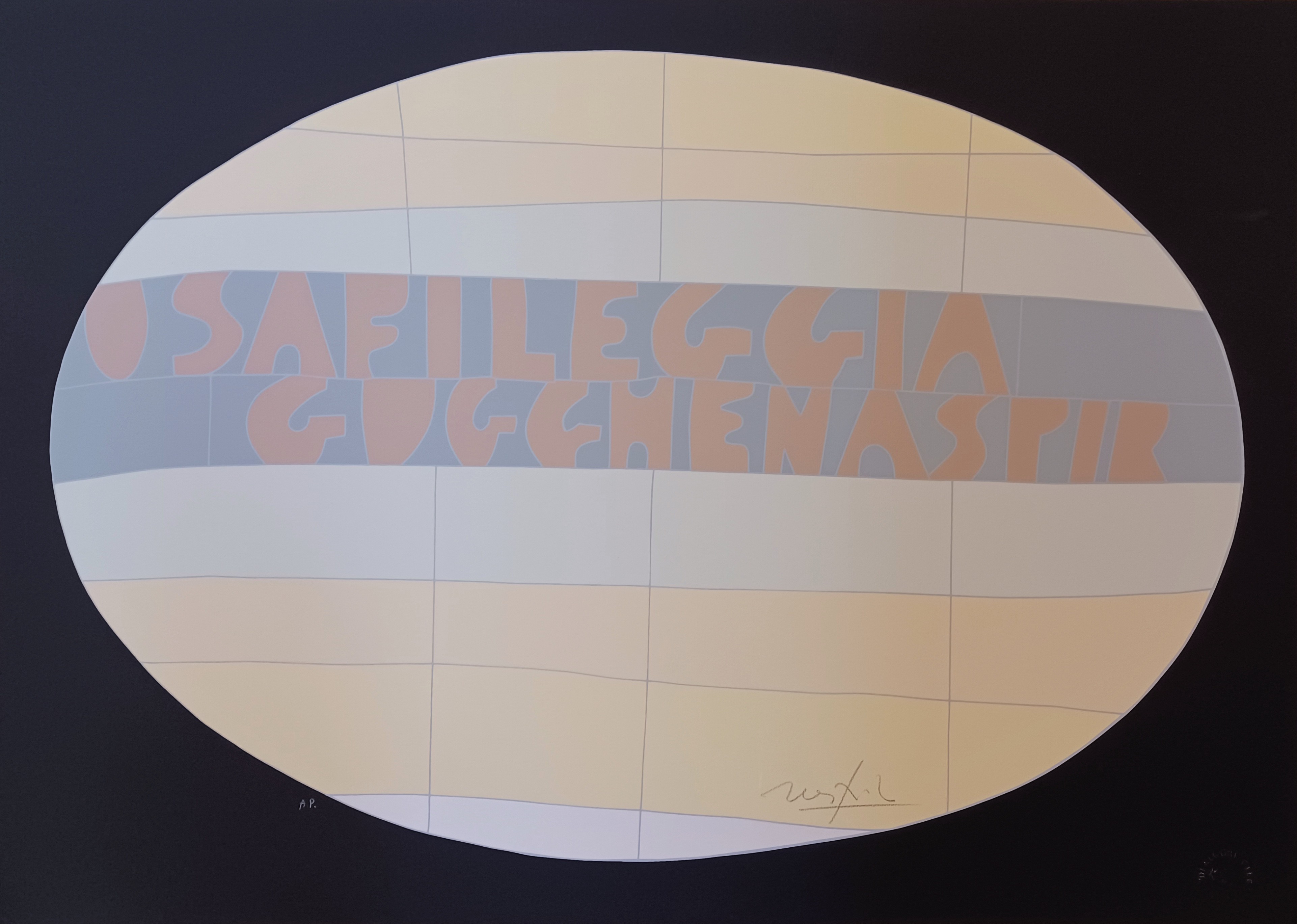 Artwork by Ugo Nespolo, Senza titolo, Made of Screen Print, Tirage Fine Art 
