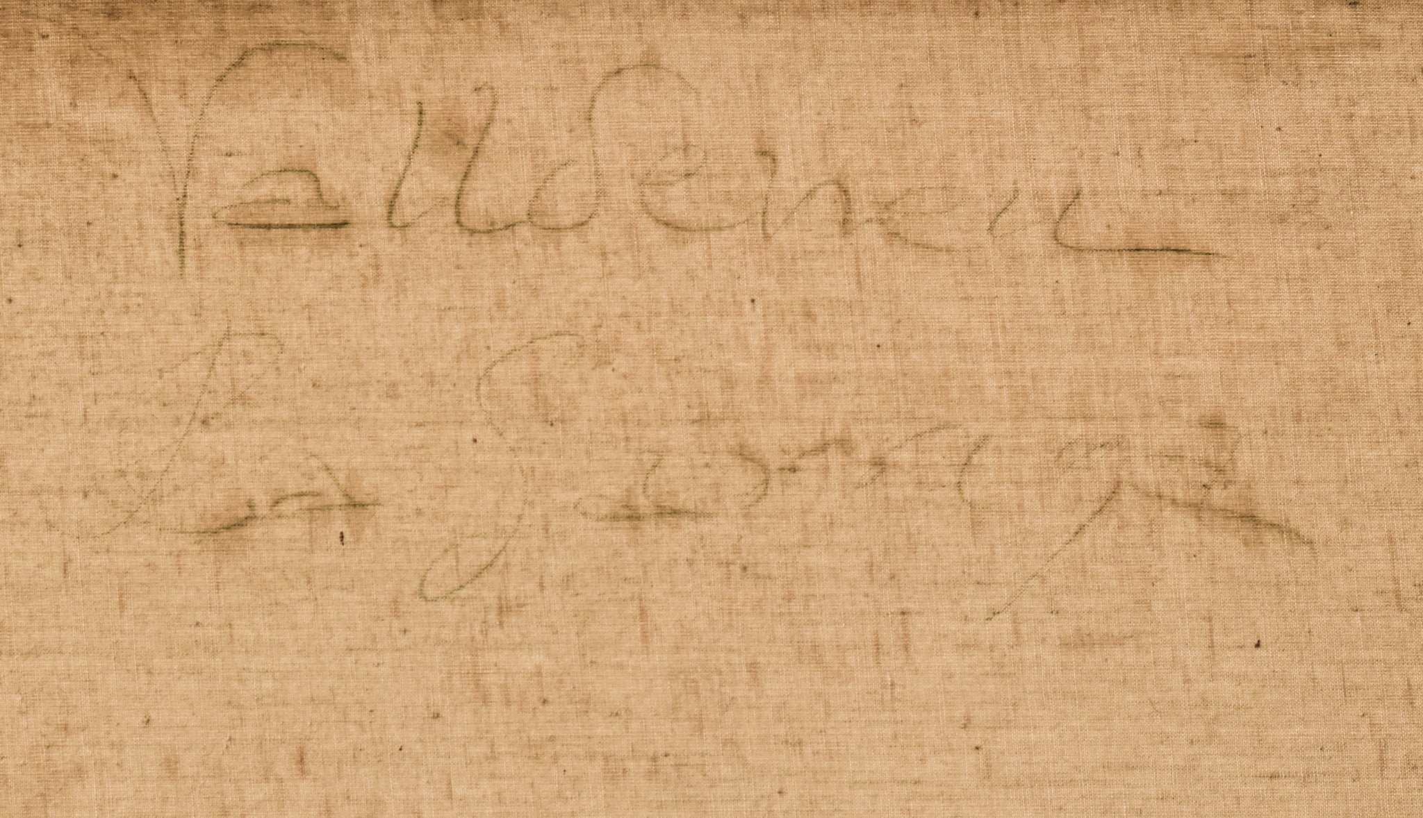 A painting of a landscape with a house on a hill.