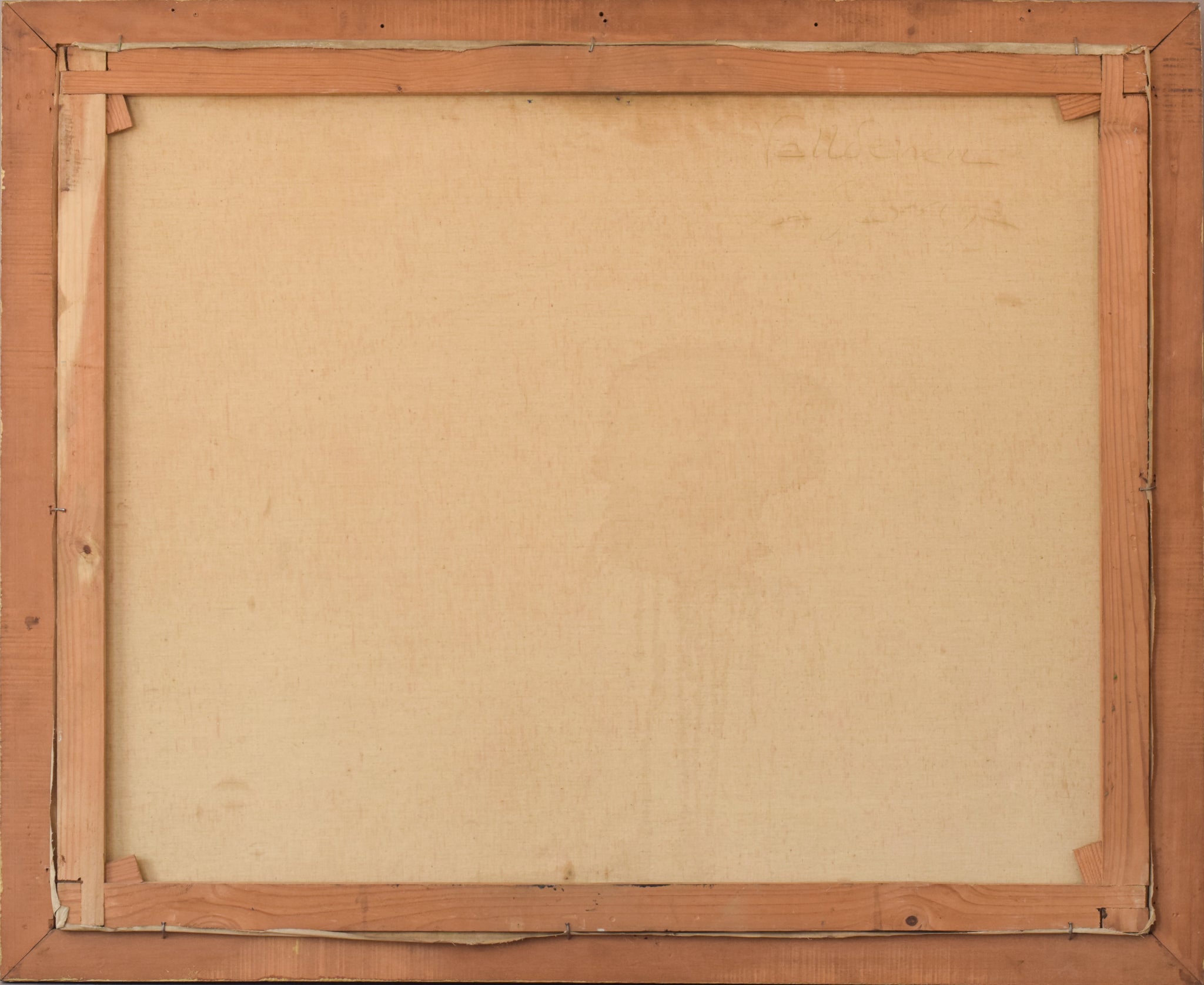 A painting of a landscape with a house on a hill.