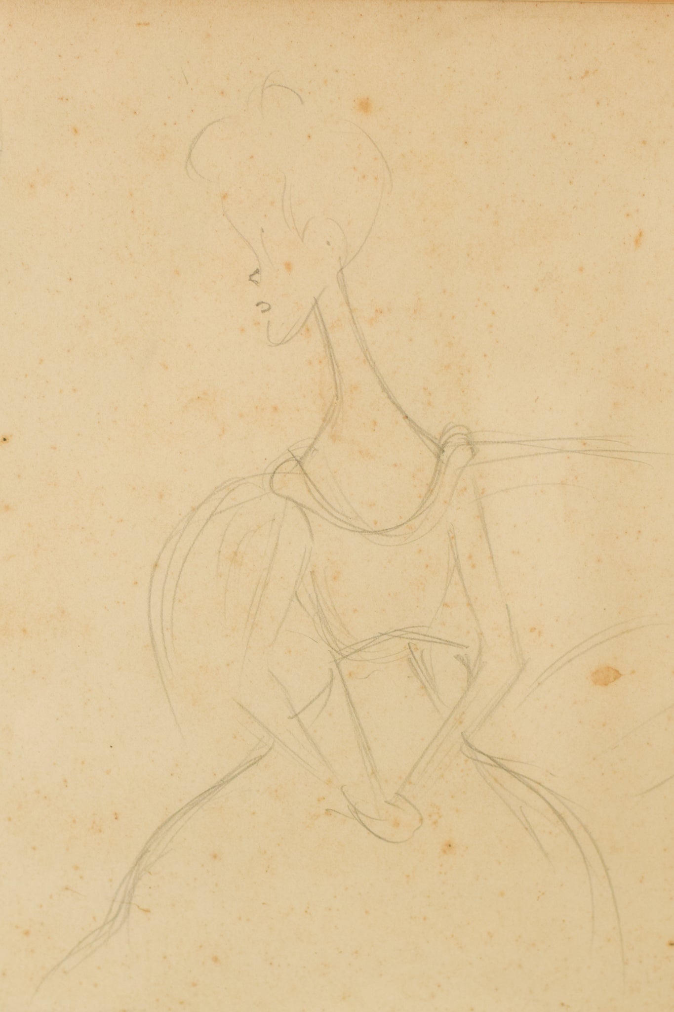 Artwork by Unknown, A Conversation, Made of Graphite on paper 