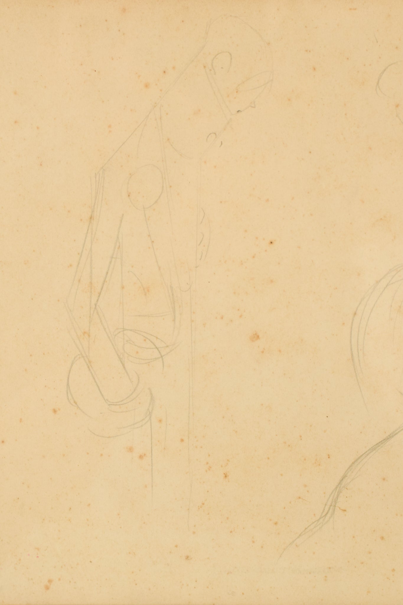 Artwork by Unknown, A Conversation, Made of Graphite on paper 