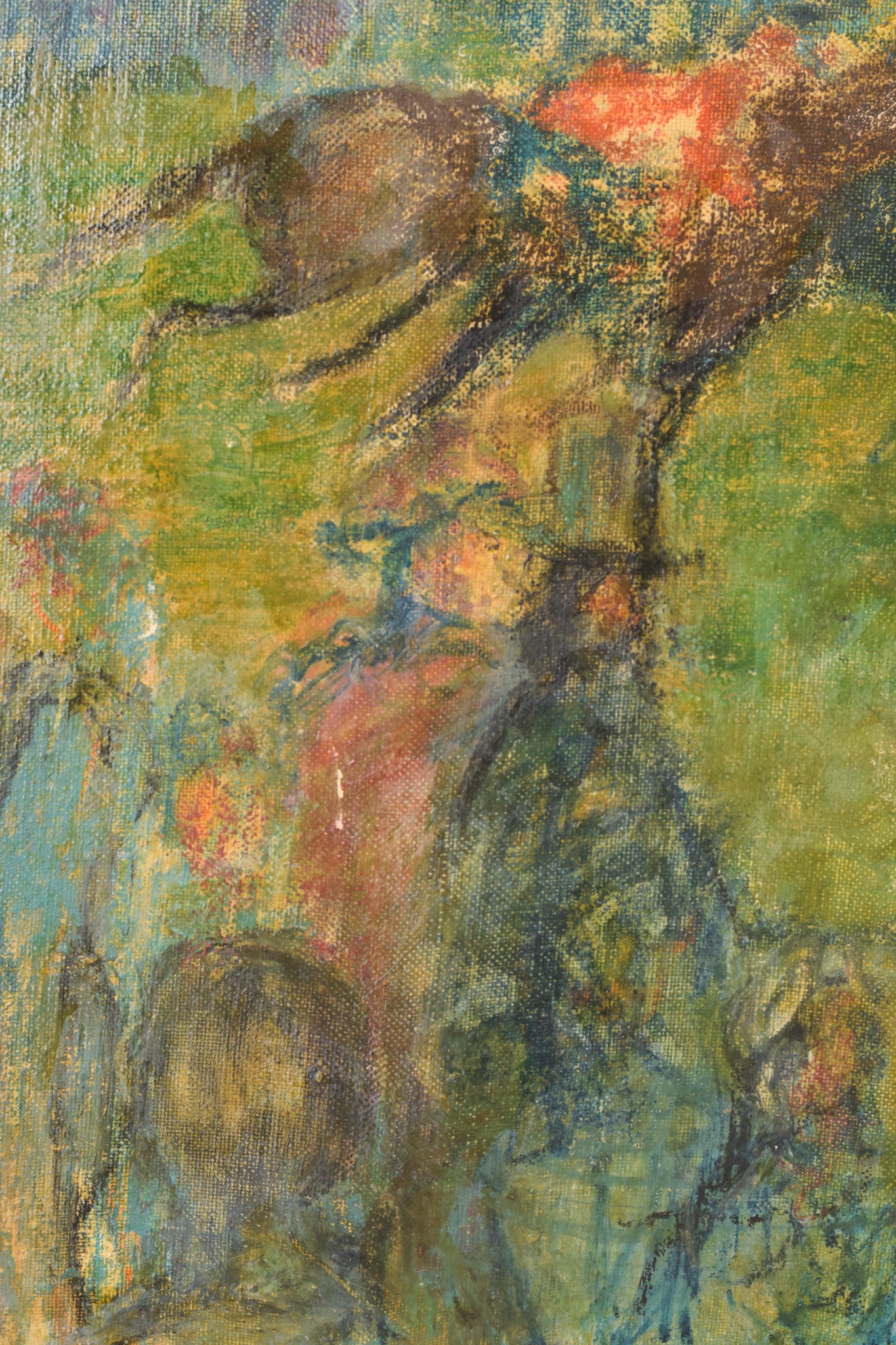 A painting of a group of people watching a horse race.