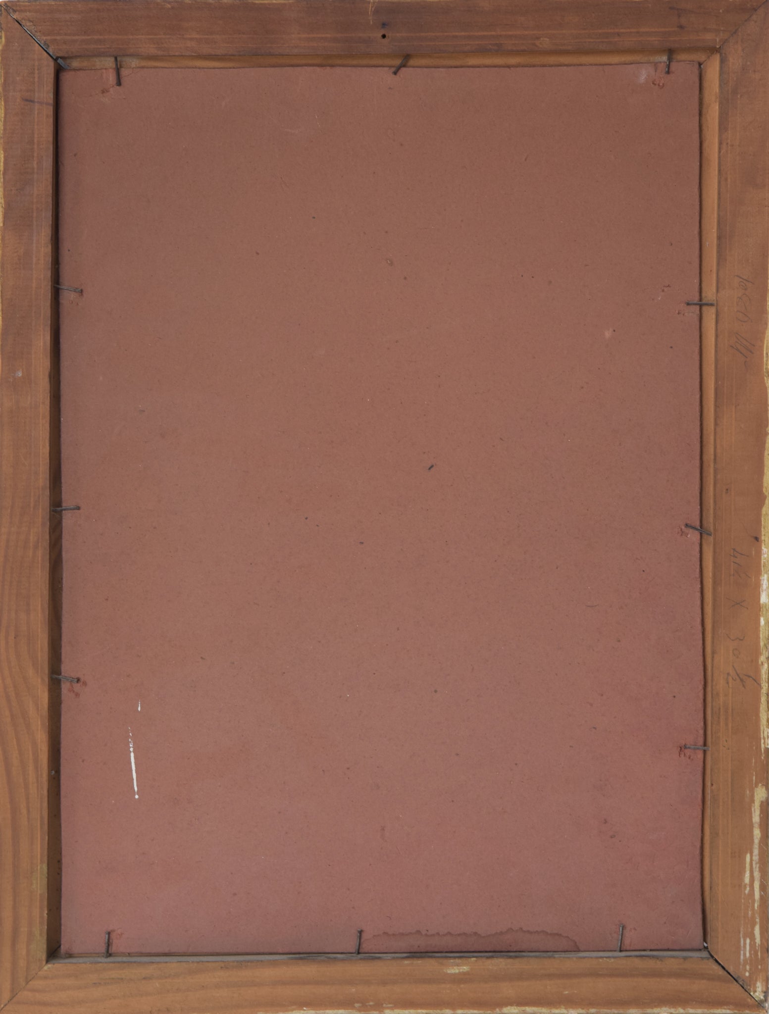 A painting of a building with a clock tower in the background.