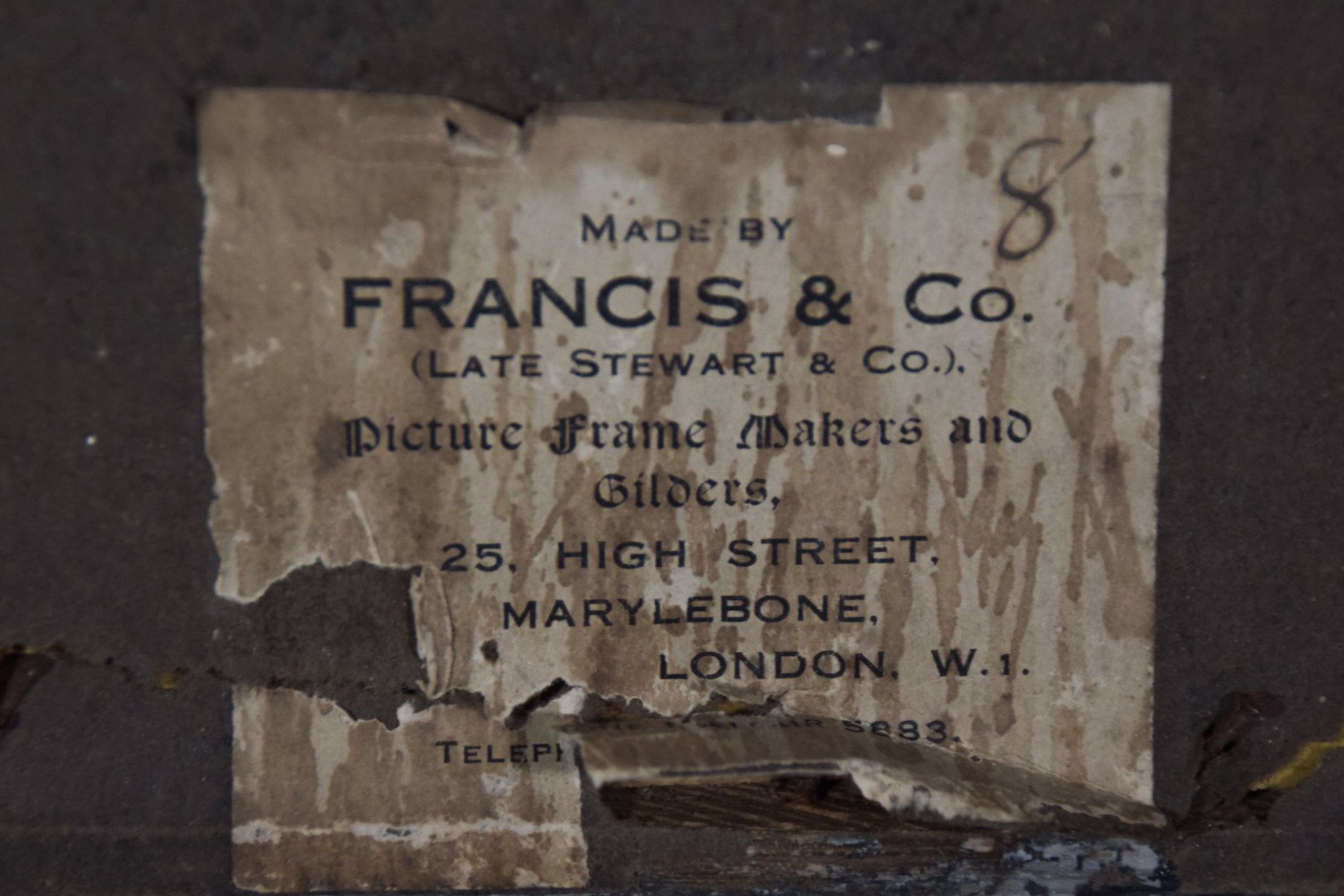 A drawing of a boat docked at a dock with people on it.