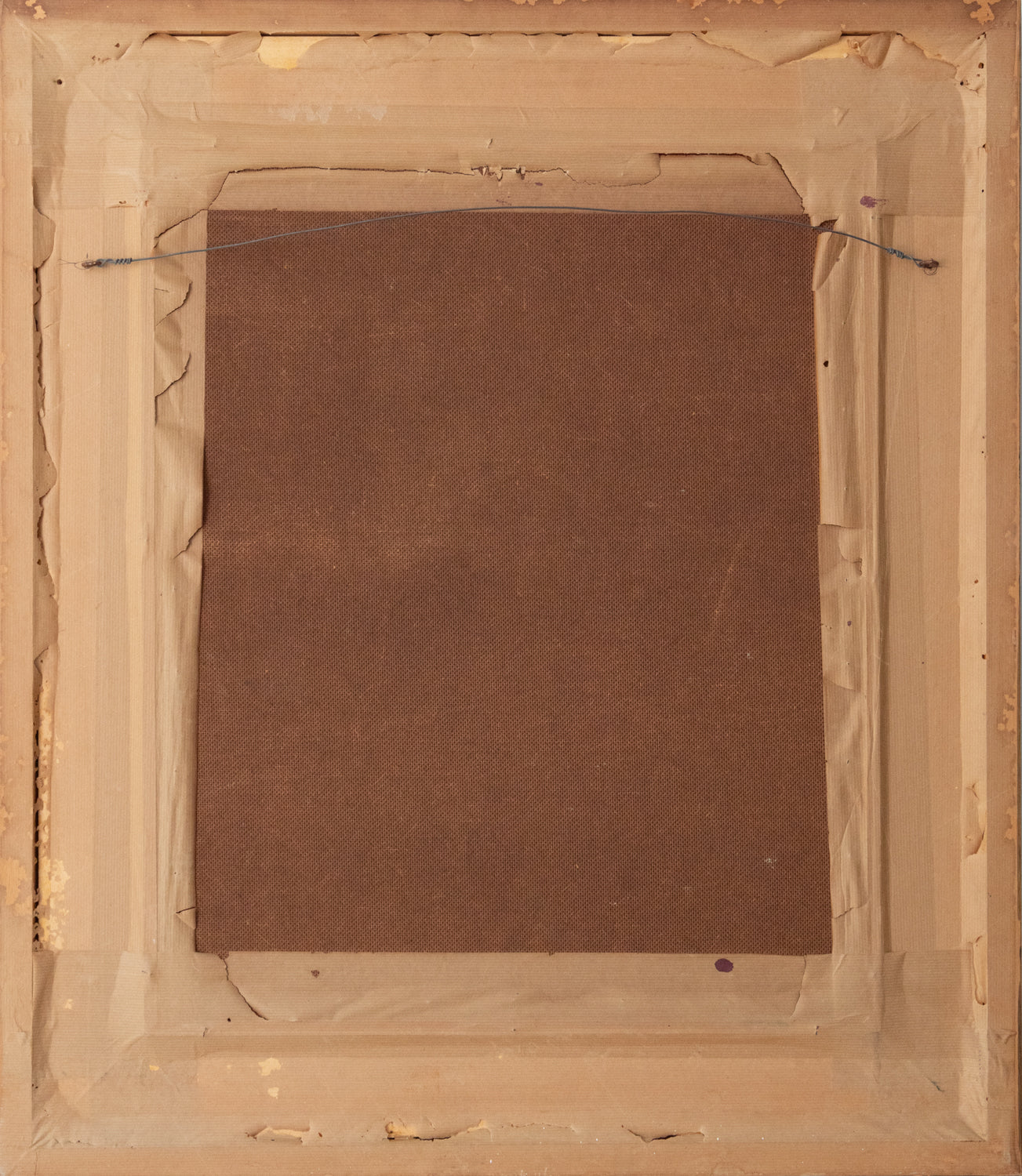 A painting of a stone bridge in the middle of a park.