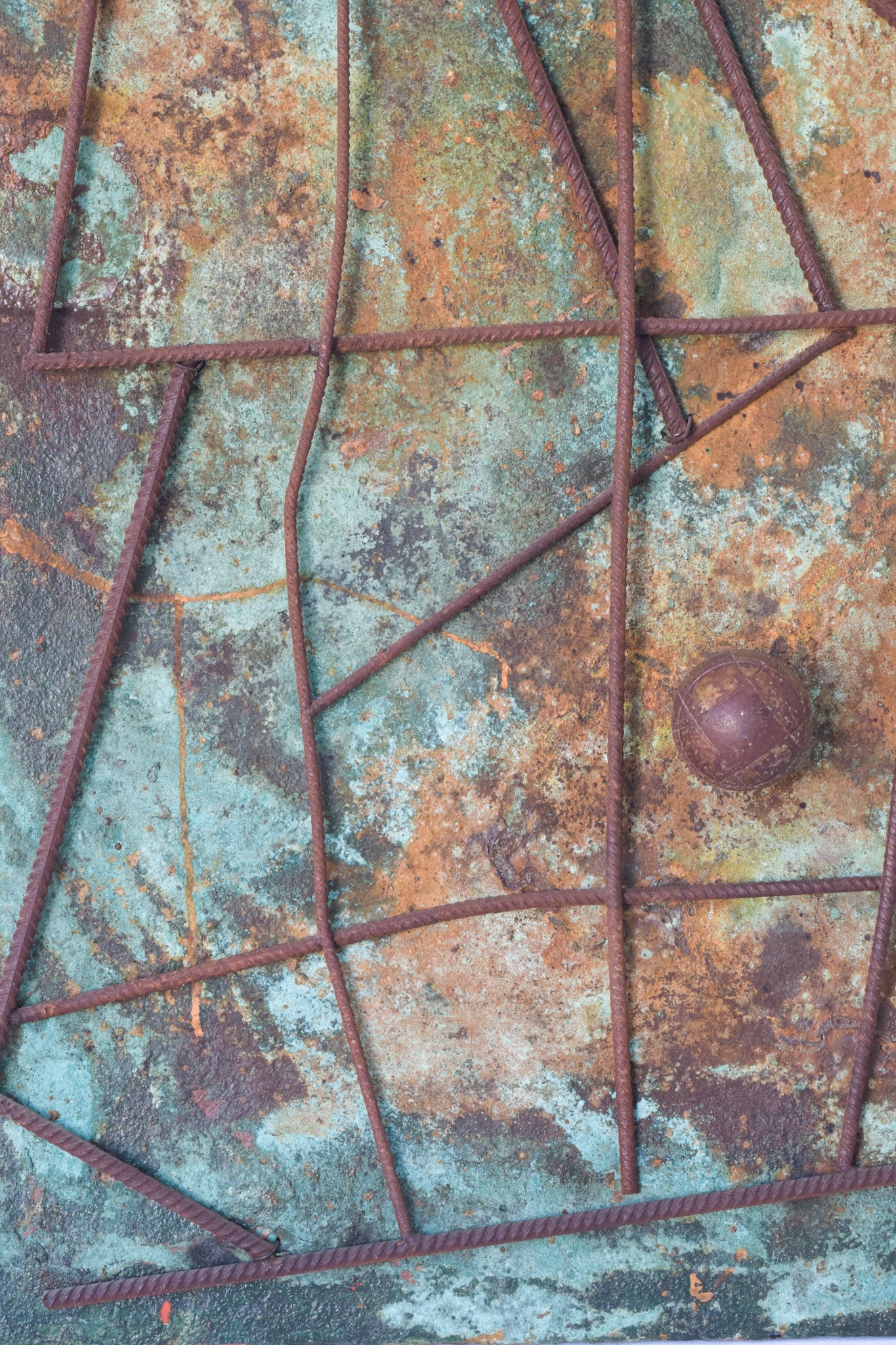 Artwork by Unknown, Abstract Assemblage, Made of Oil on canvas 