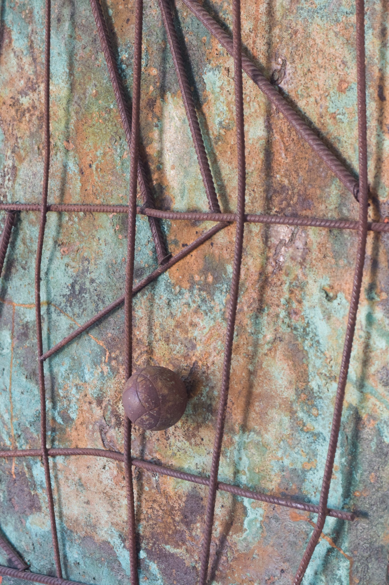 Artwork by Unknown, Abstract Assemblage, Made of Oil on canvas 