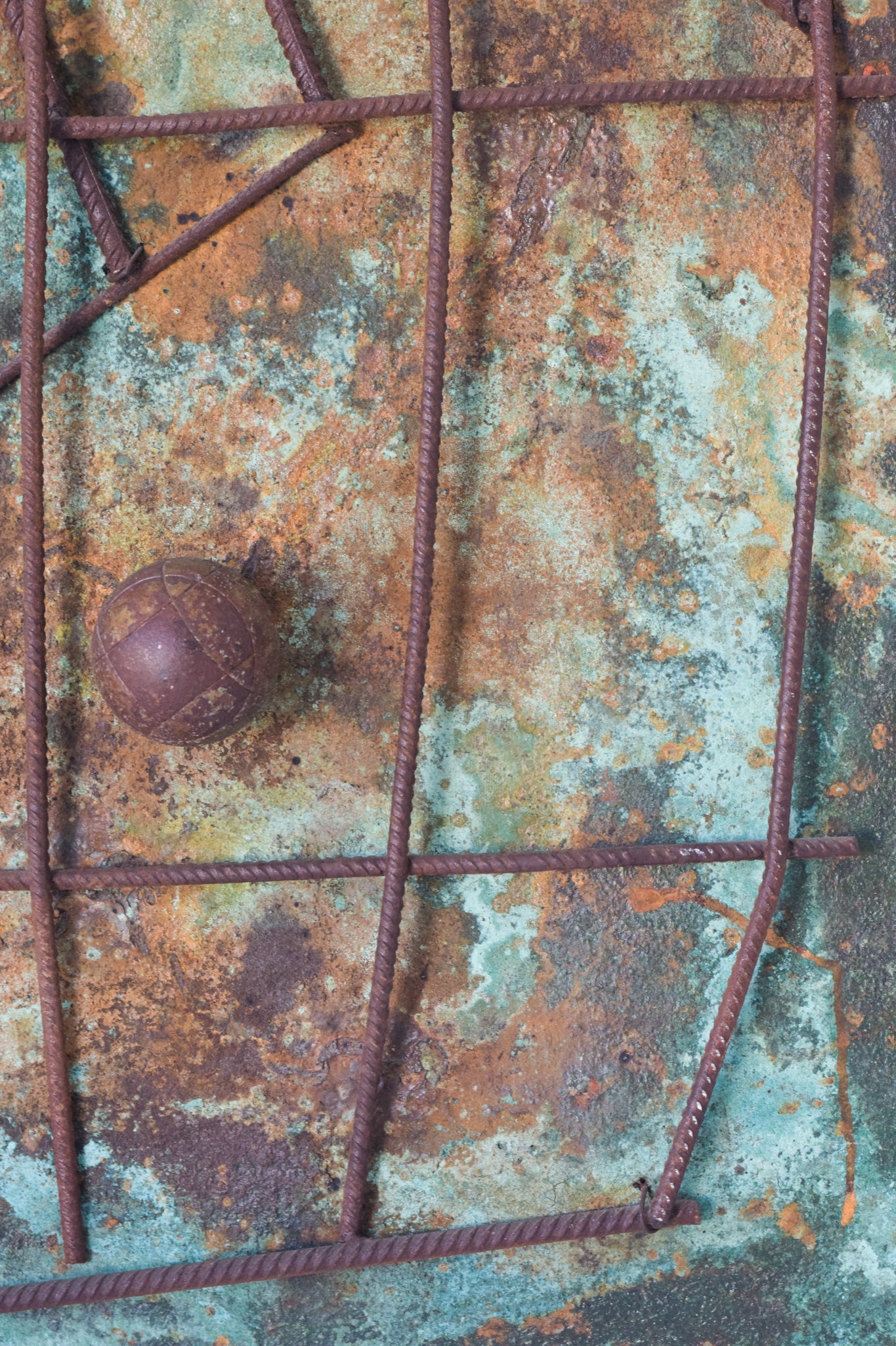 Artwork by Unknown, Abstract Assemblage, Made of Oil on canvas 