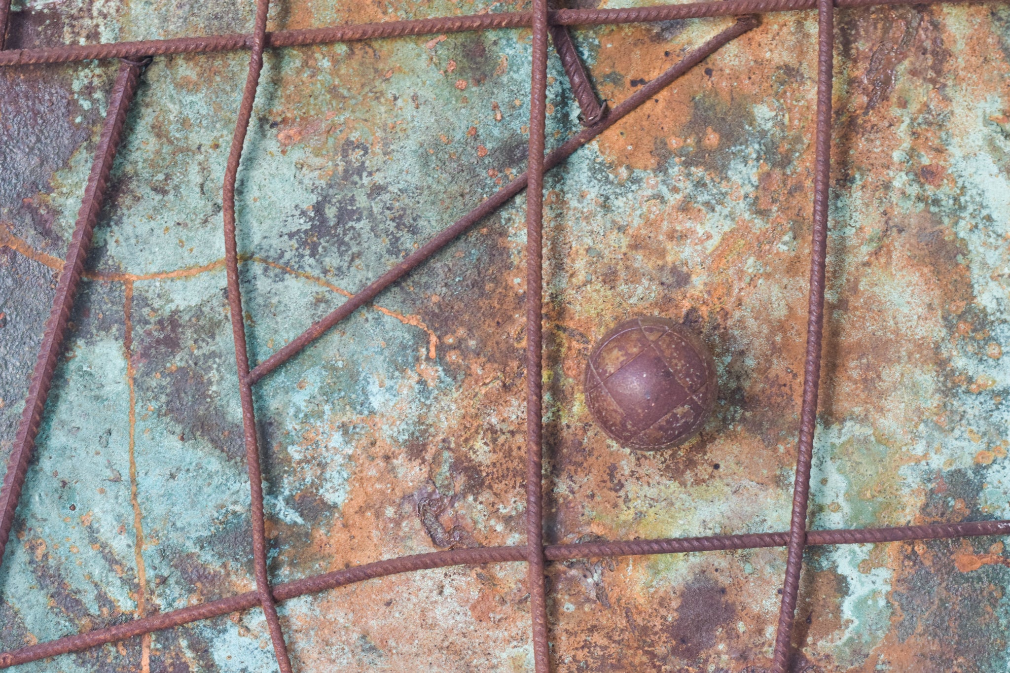 Artwork by Unknown, Abstract Assemblage, Made of Oil on canvas 