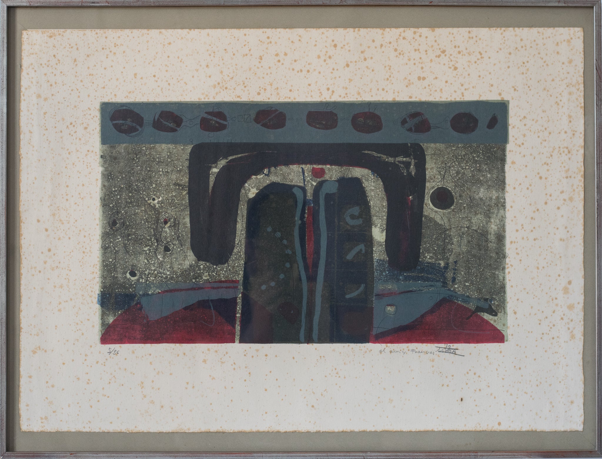 Artwork by Unknown, Abstract Composition, Made of Etching 
