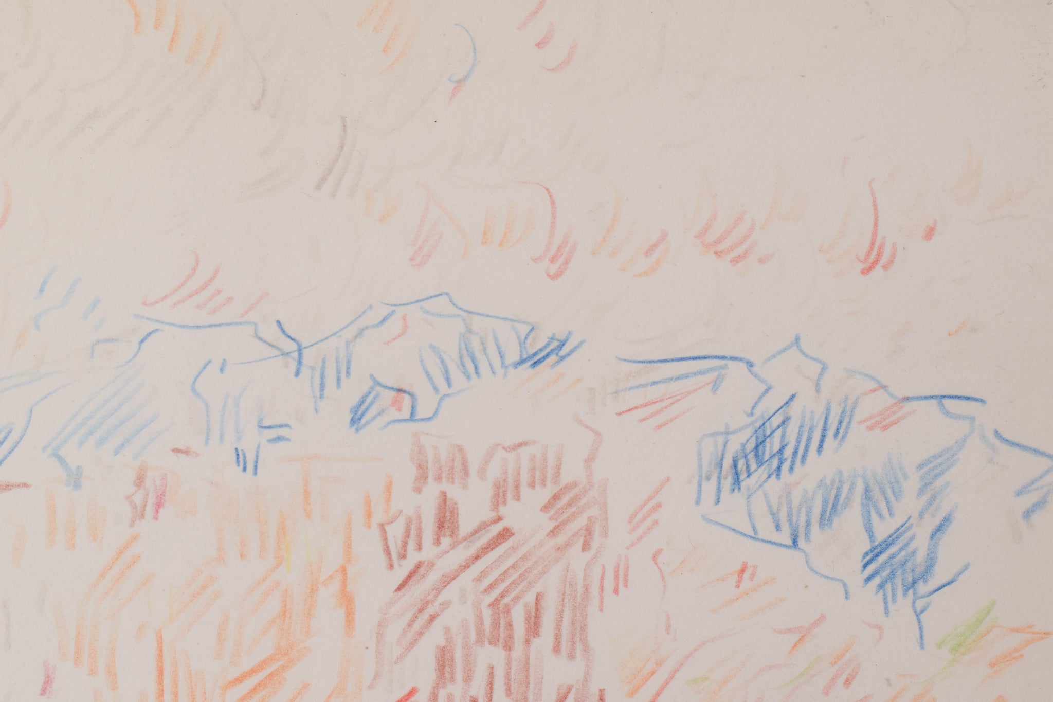 Artwork by Unknown, Abstract Expressionist - Landscape Drawing, Made of Graphite on paper 