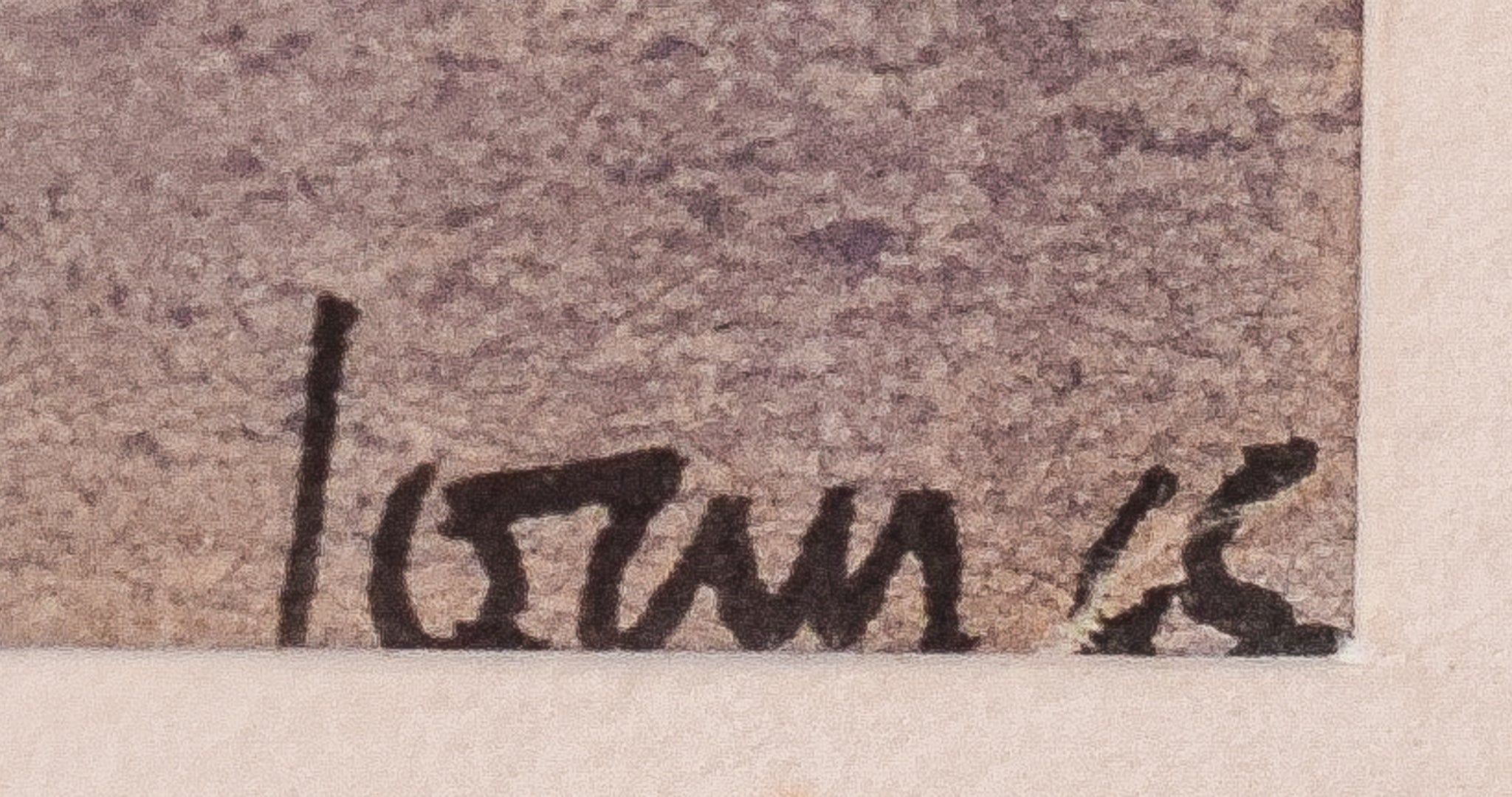 A watercolor painting of an abstract painting on a piece of paper.