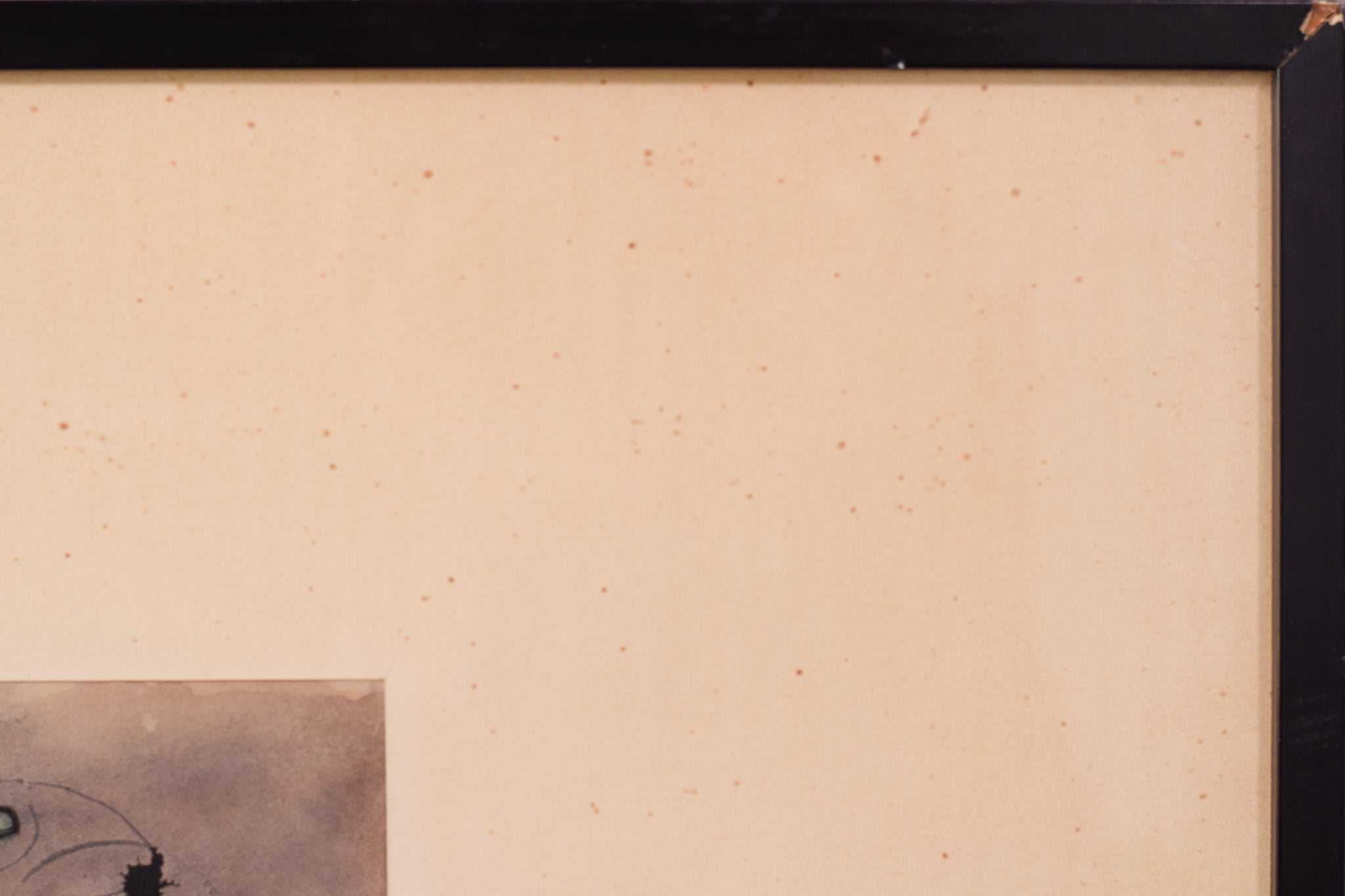 A watercolor painting of an abstract painting on a piece of paper.