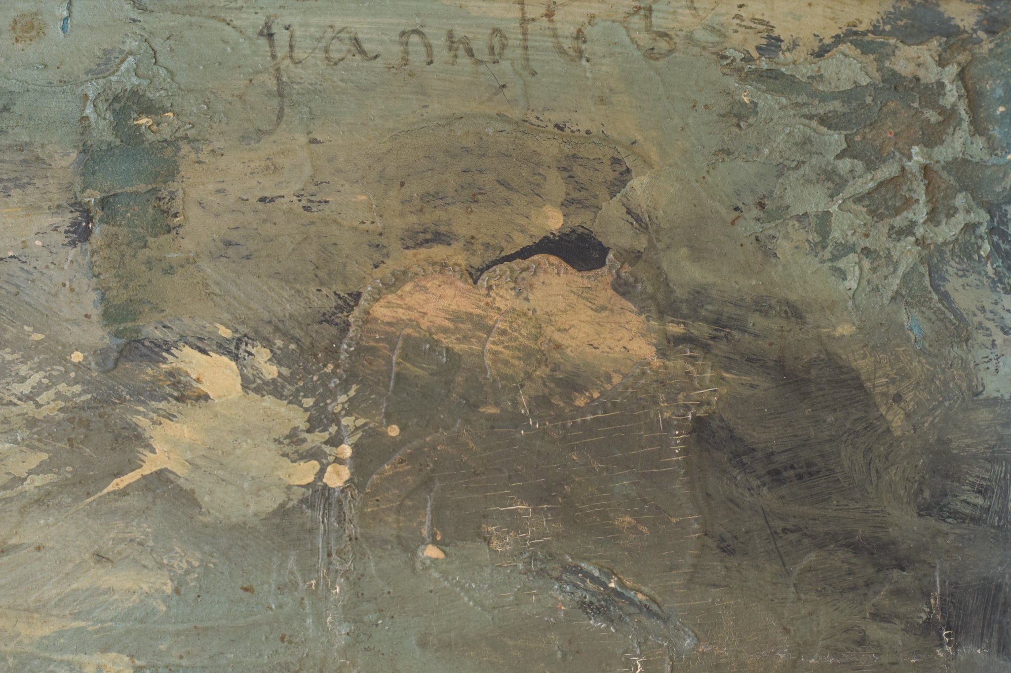 Artwork by Unknown, Abstract Oil Painting - Signed Juannette, Made of Oil on board 