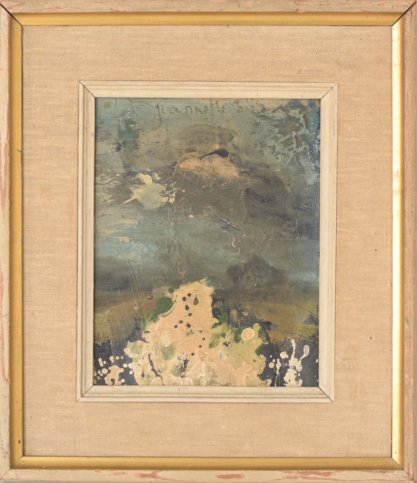 Artwork by Unknown, Abstract Oil Painting - Signed Juannette, Made of Oil on board 