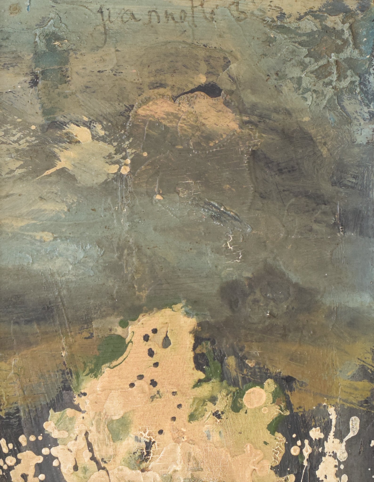 Abstract Oil Painting - Signed Juannette by Unknown, 1938