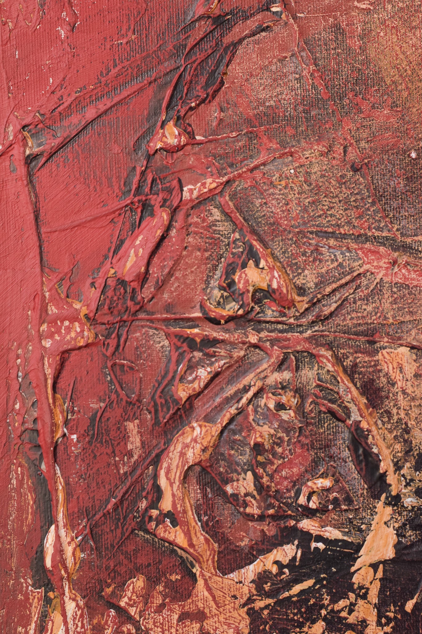 Artwork by Unknown, Abstract Painting - Titled 'Scattered Anatomy', Made of Oil on canvas 