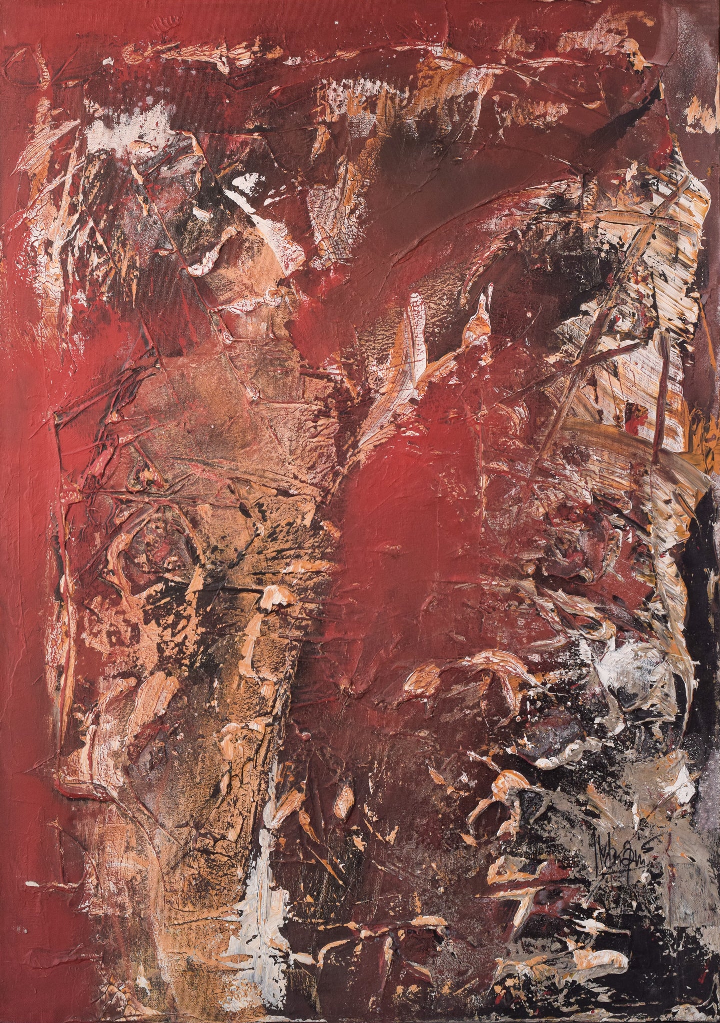 Abstract Painting - Titled 'Scattered Anatomy' by Unknown, null