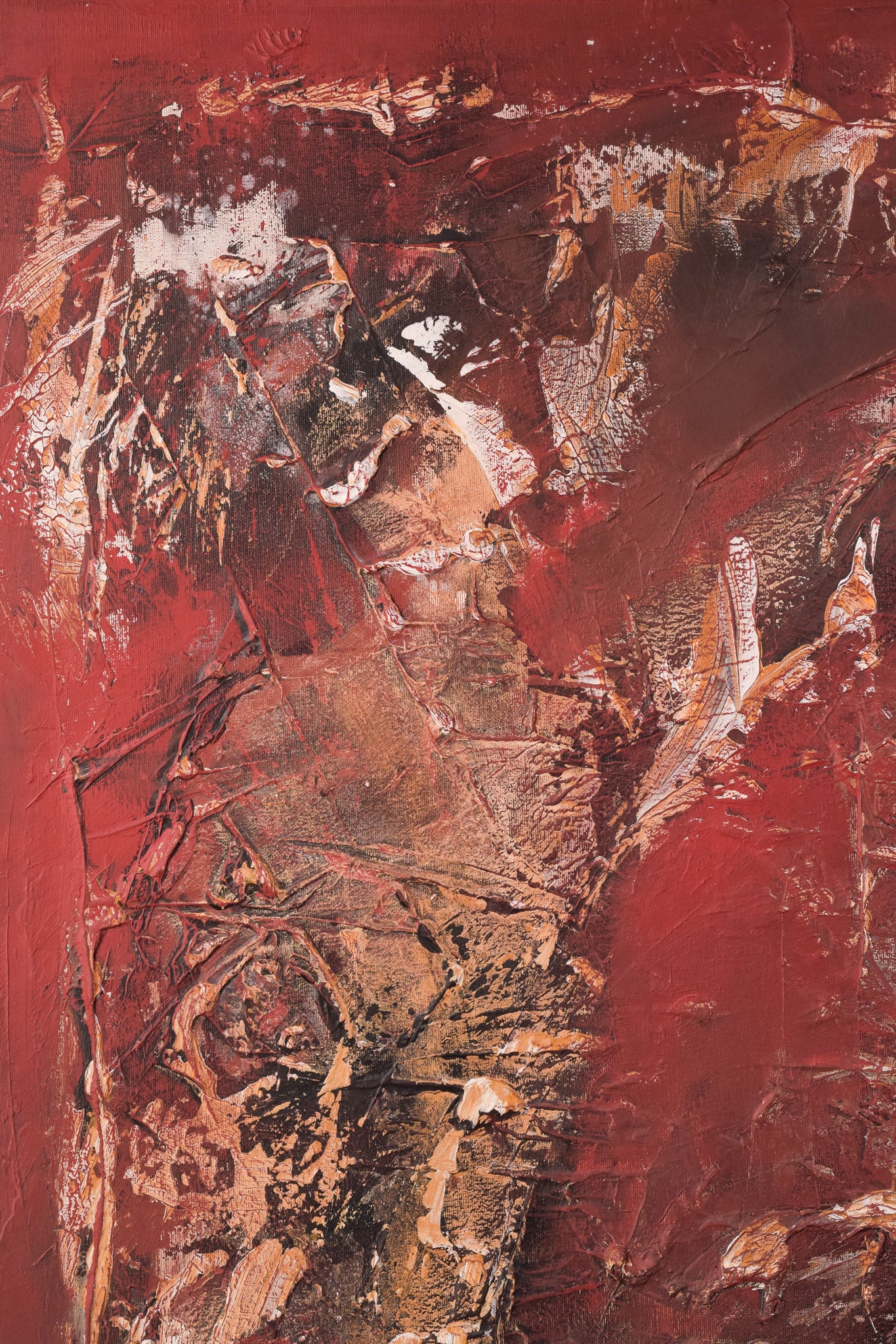 Artwork by Unknown, Abstract Painting - Titled 'Scattered Anatomy', Made of Oil on canvas 