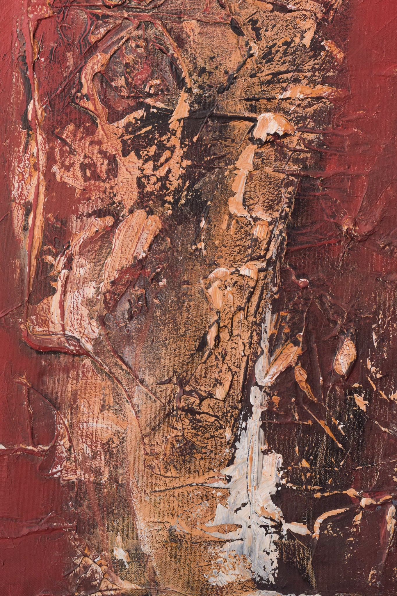 Artwork by Unknown, Abstract Painting - Titled 'Scattered Anatomy', Made of Oil on canvas 