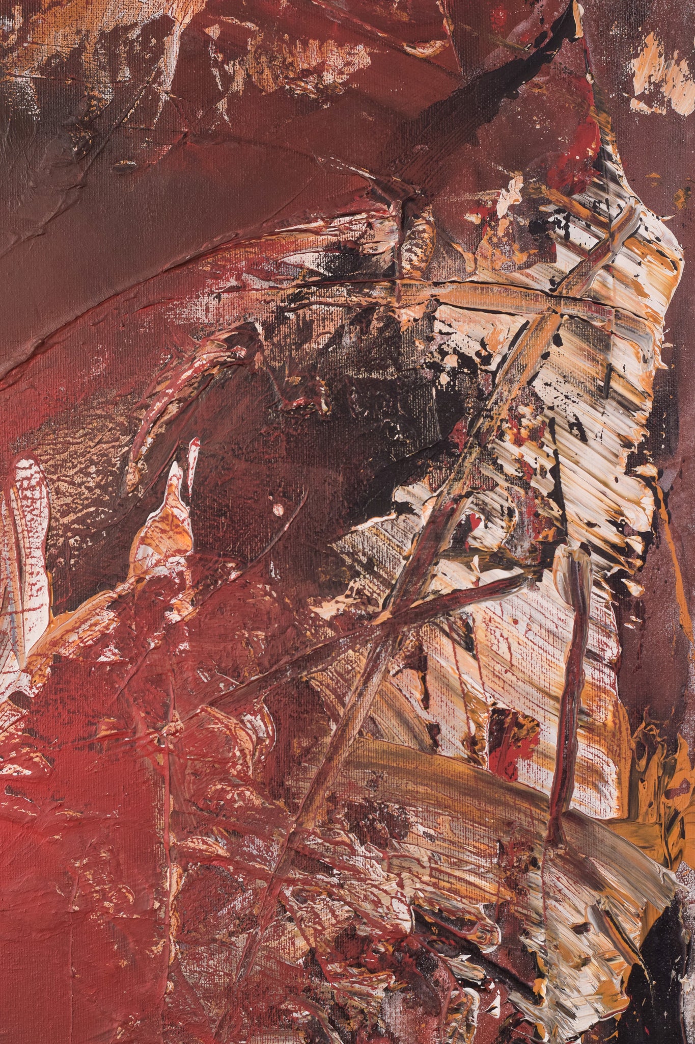 Artwork by Unknown, Abstract Painting - Titled 'Scattered Anatomy', Made of Oil on canvas 