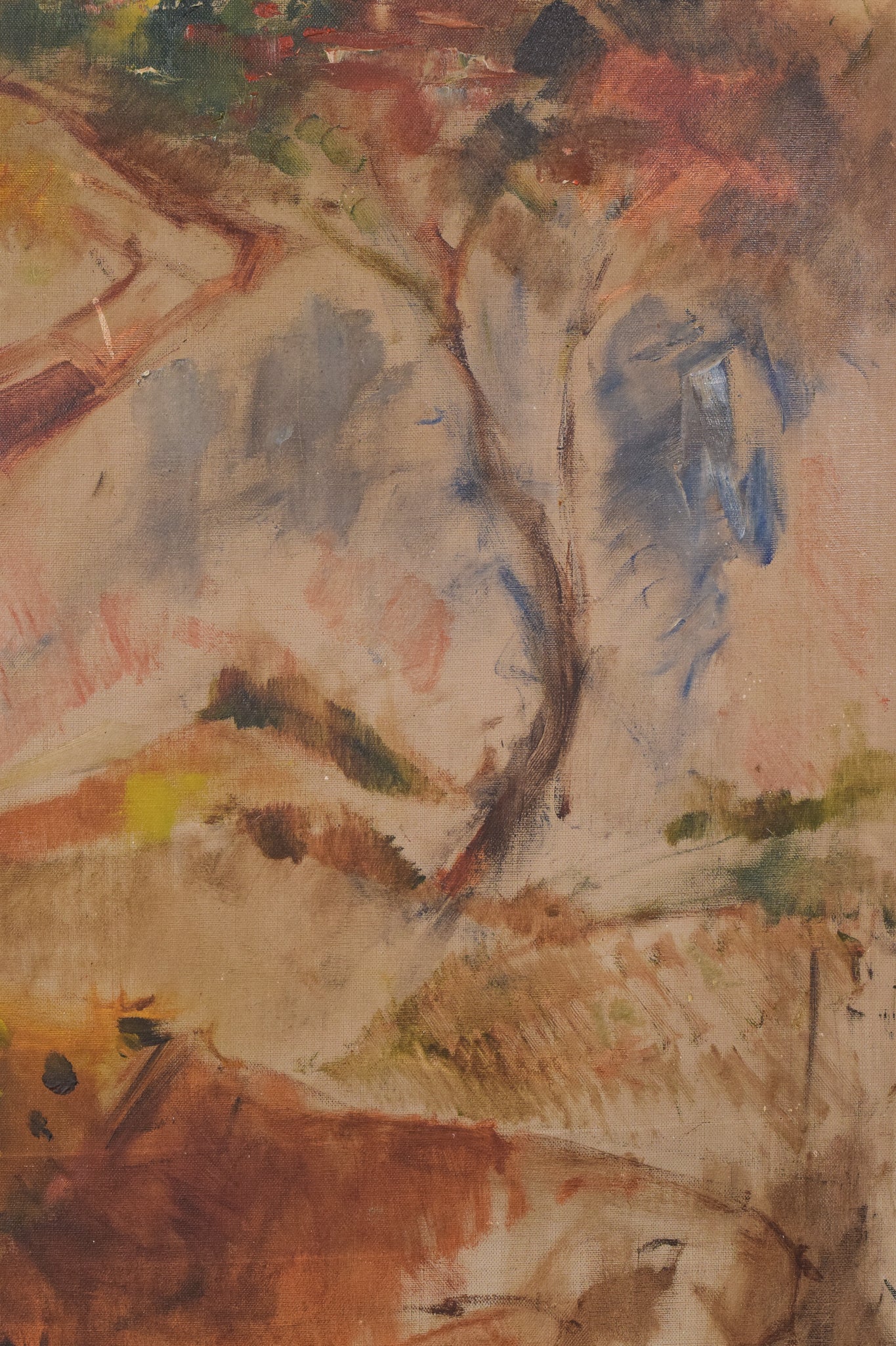 Artwork by Unknown, African Dancing Warrior with Cockerel, Made of Oil on canvas 