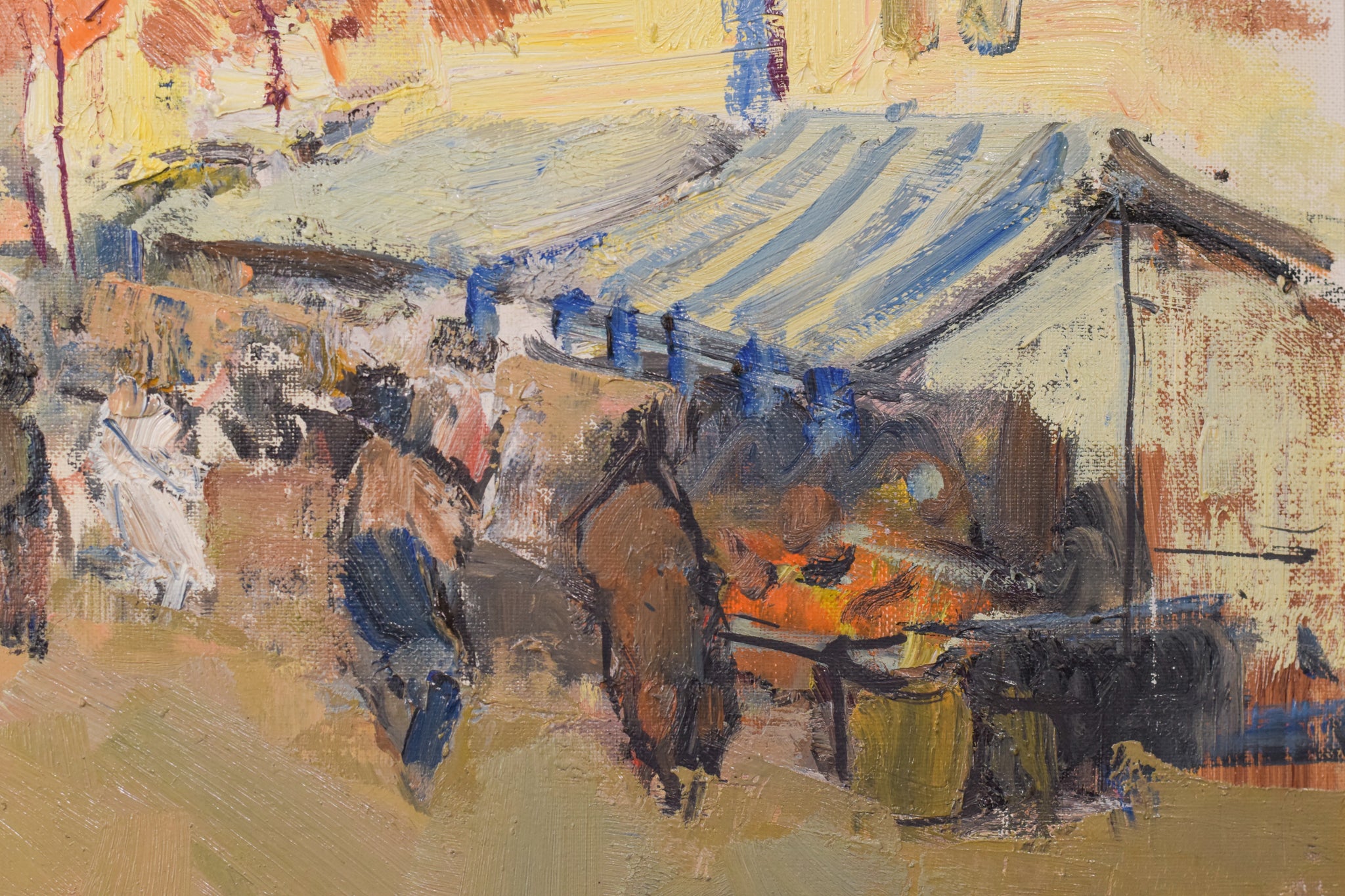 Artwork by Unknown, Autumn Market Scene, Made of Oil on canvas 
