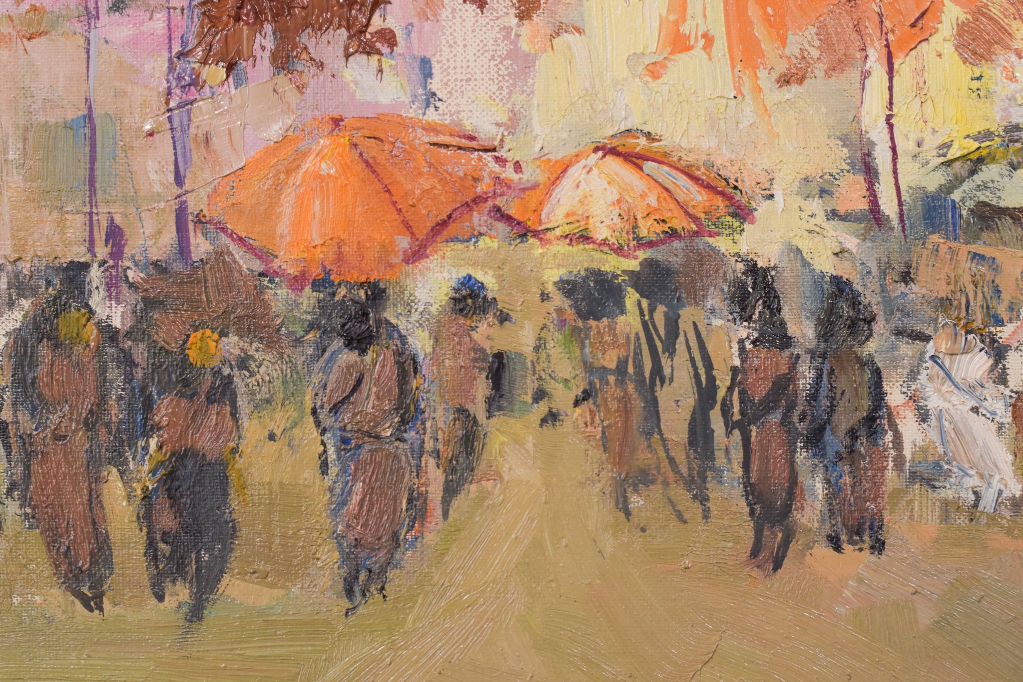 Artwork by Unknown, Autumn Market Scene, Made of Oil on canvas 