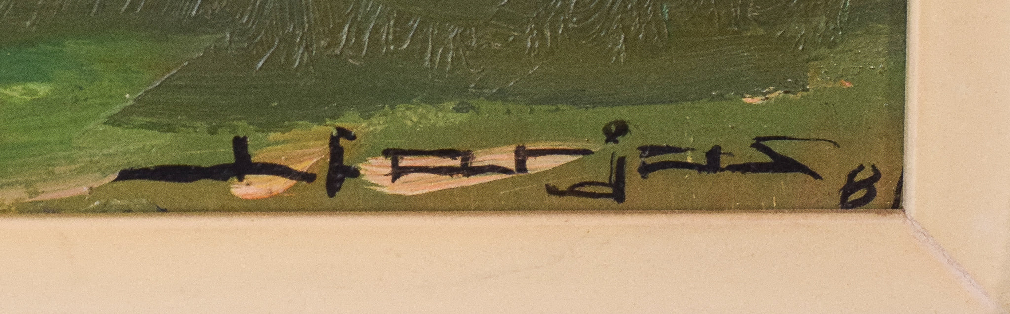 A painting of a landscape with a horse drawn carriage in the foreground.