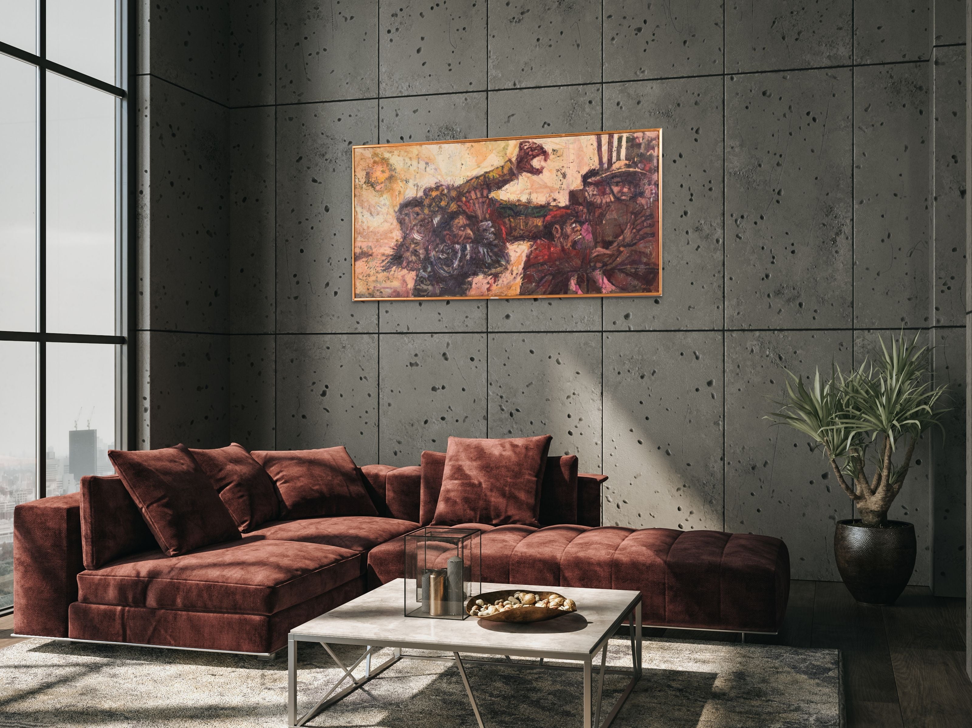 Artwork by Unknown, Battle Painting, Made of Oil on canvas 