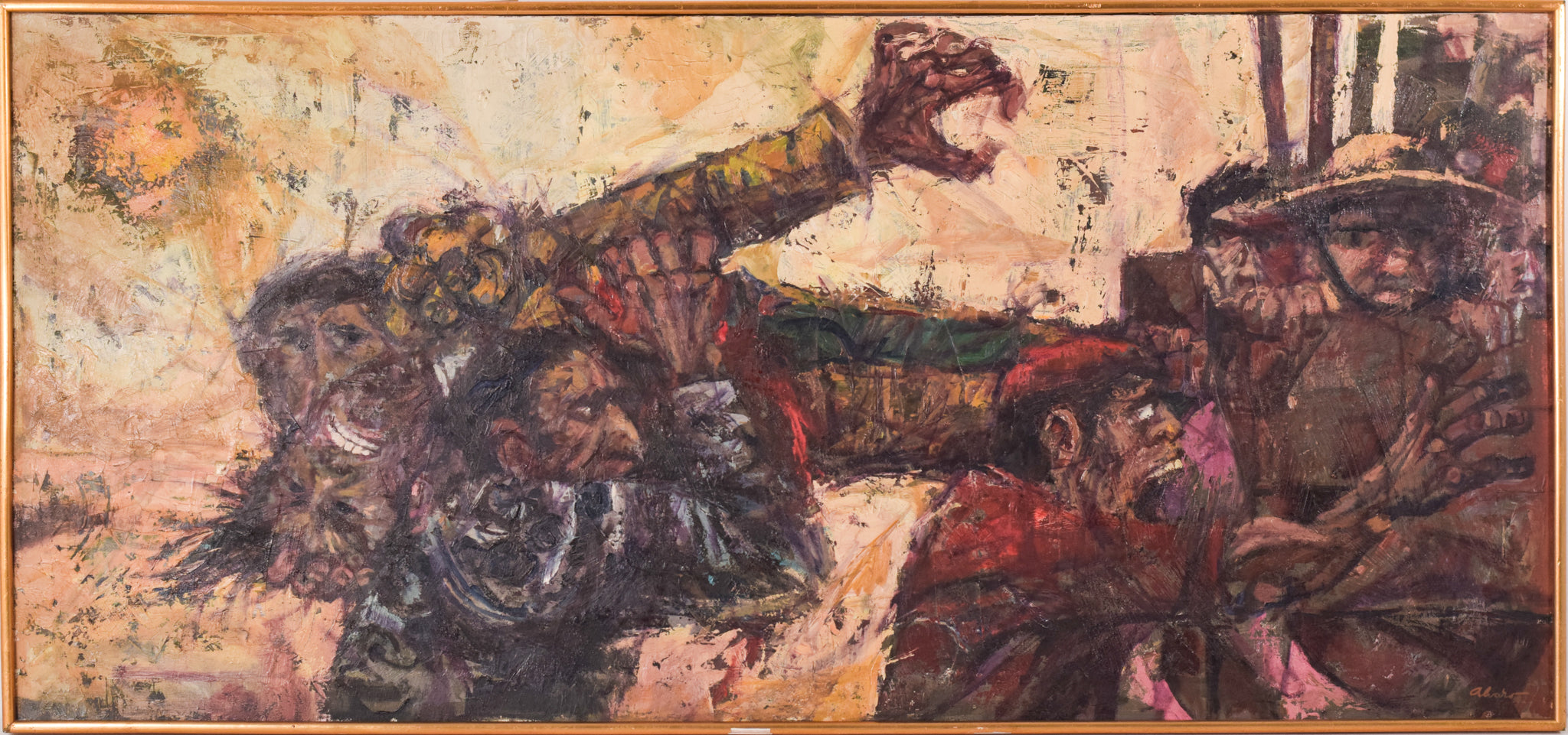Artwork by Unknown, Battle Painting, Made of Oil on canvas 