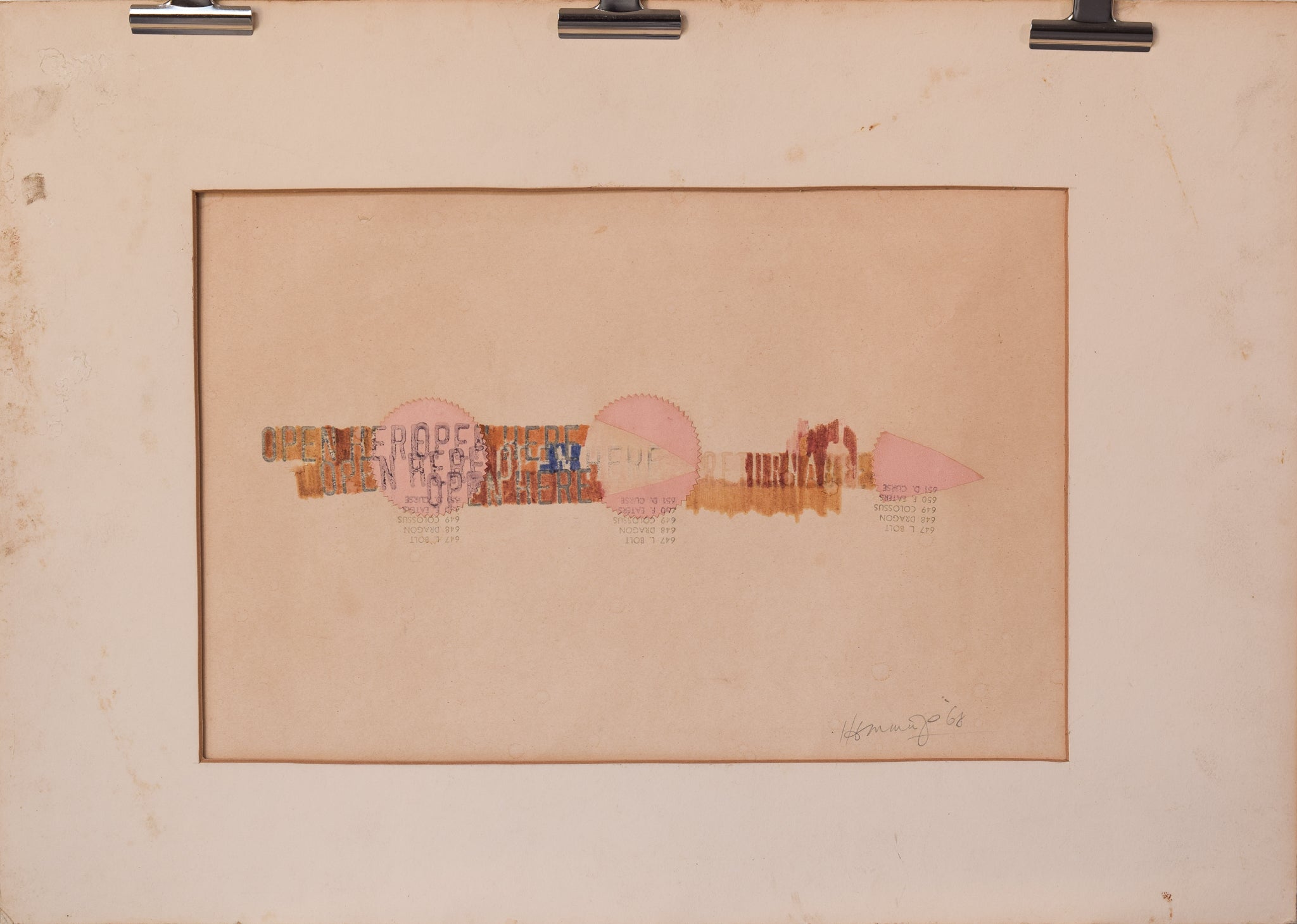 A piece of paper with a drawing of a city on it.