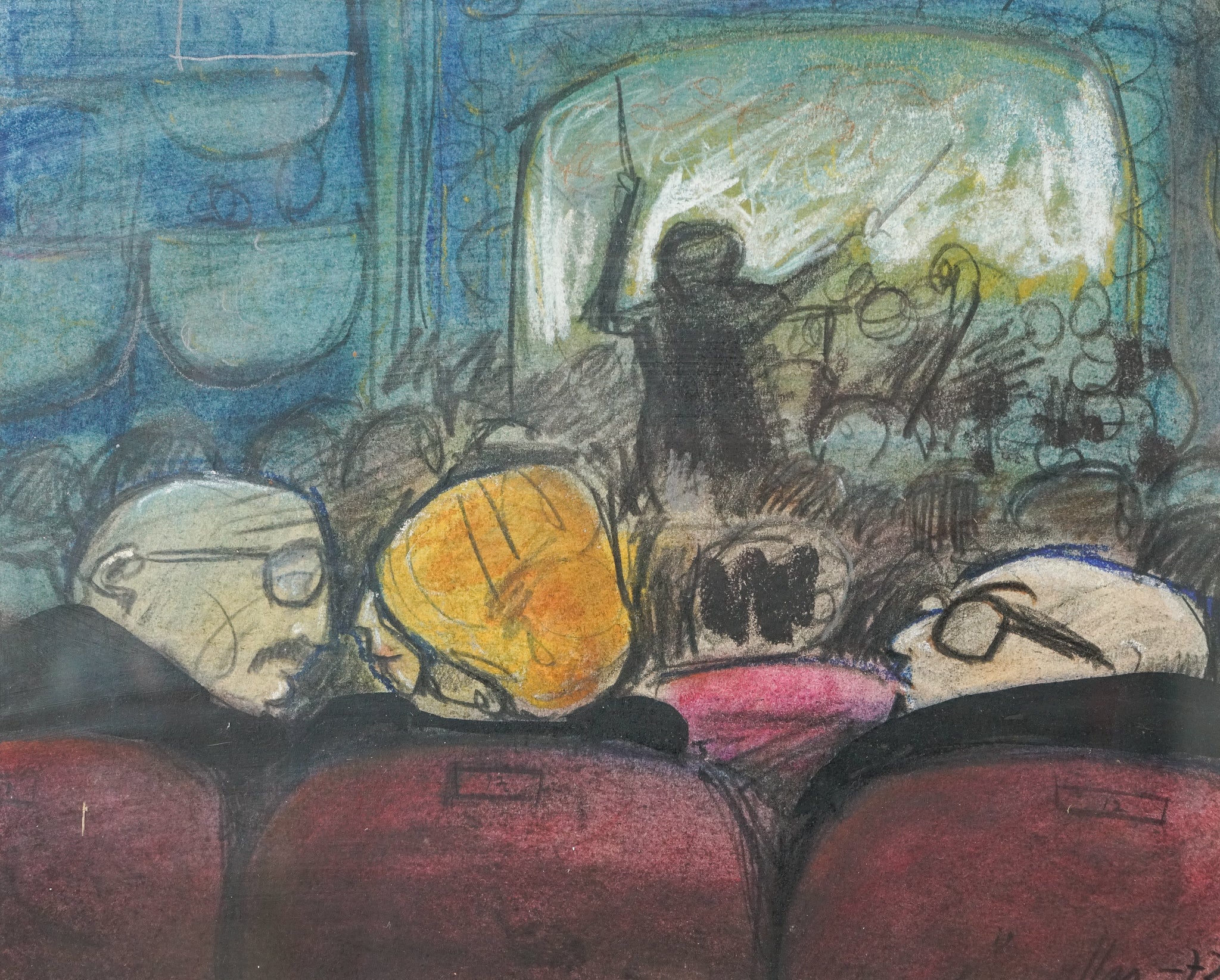 Cartoon theatre scene by Unknown, 1971