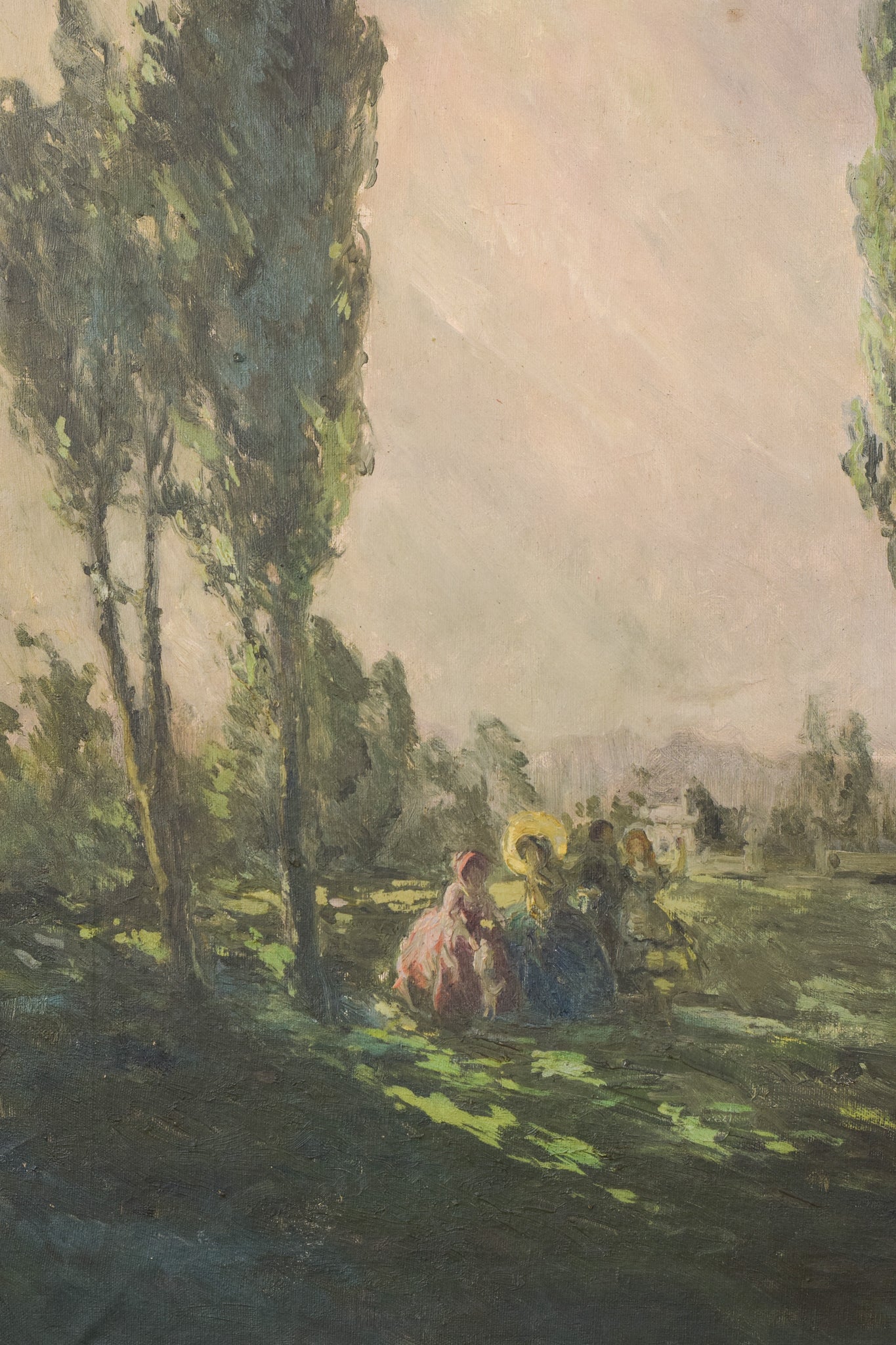 Artwork by Unknown, Classical Ladies in a Landscape , Made of Oil on canvas 