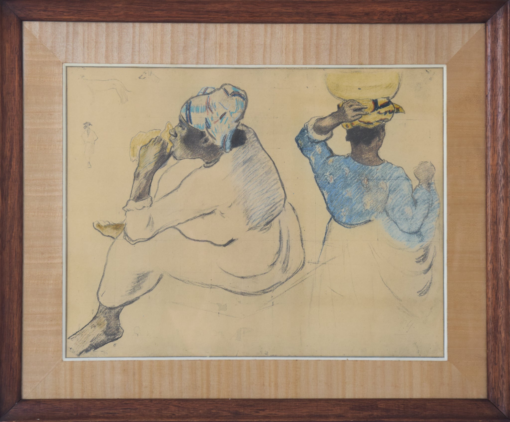 Artwork by Unknown, Collotype Print of Paul Gauguin's 'Martinican Women, 1887', Made of Lithograph 