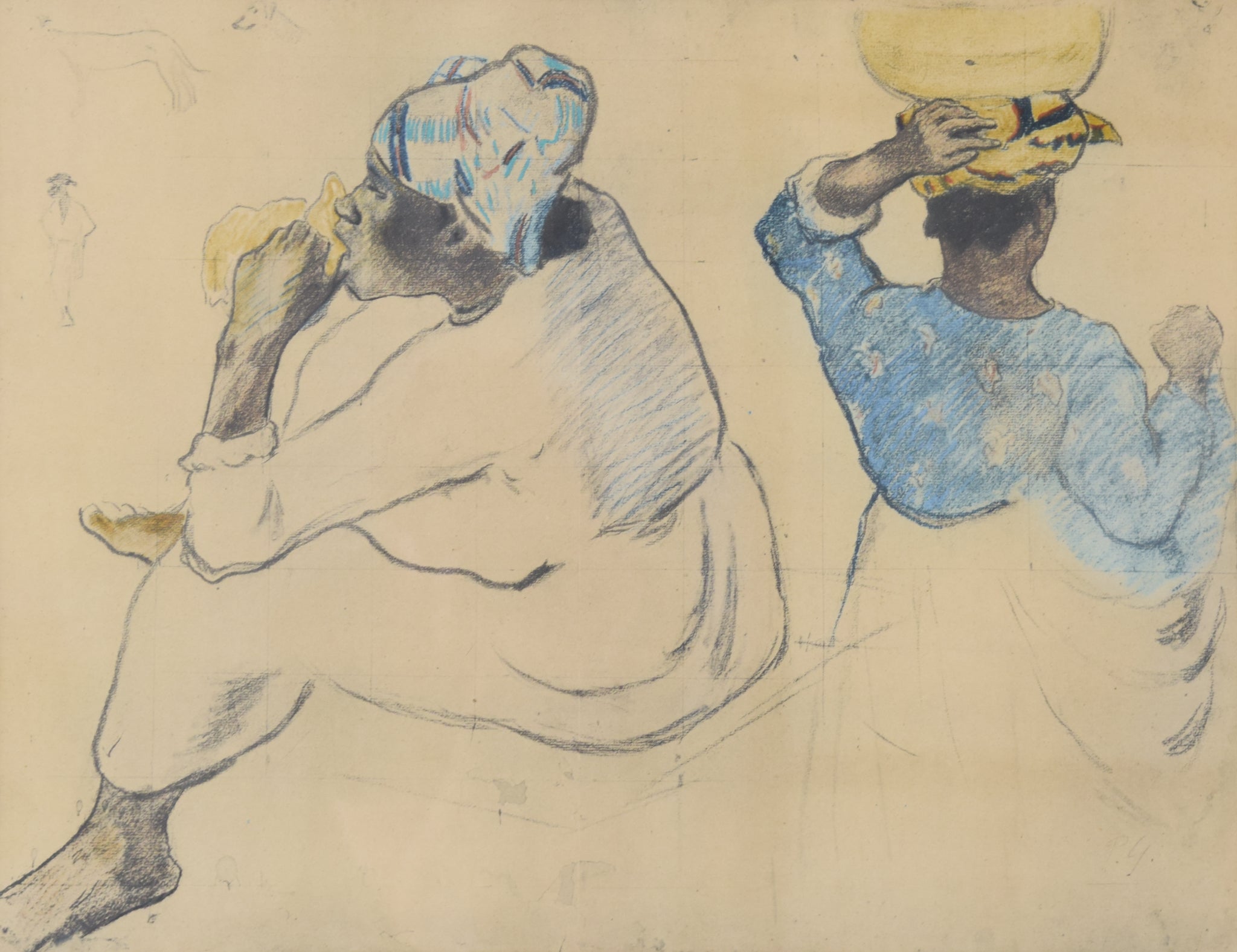 Artwork by Unknown, Collotype Print of Paul Gauguin's 'Martinican Women, 1887', Made of Lithograph 