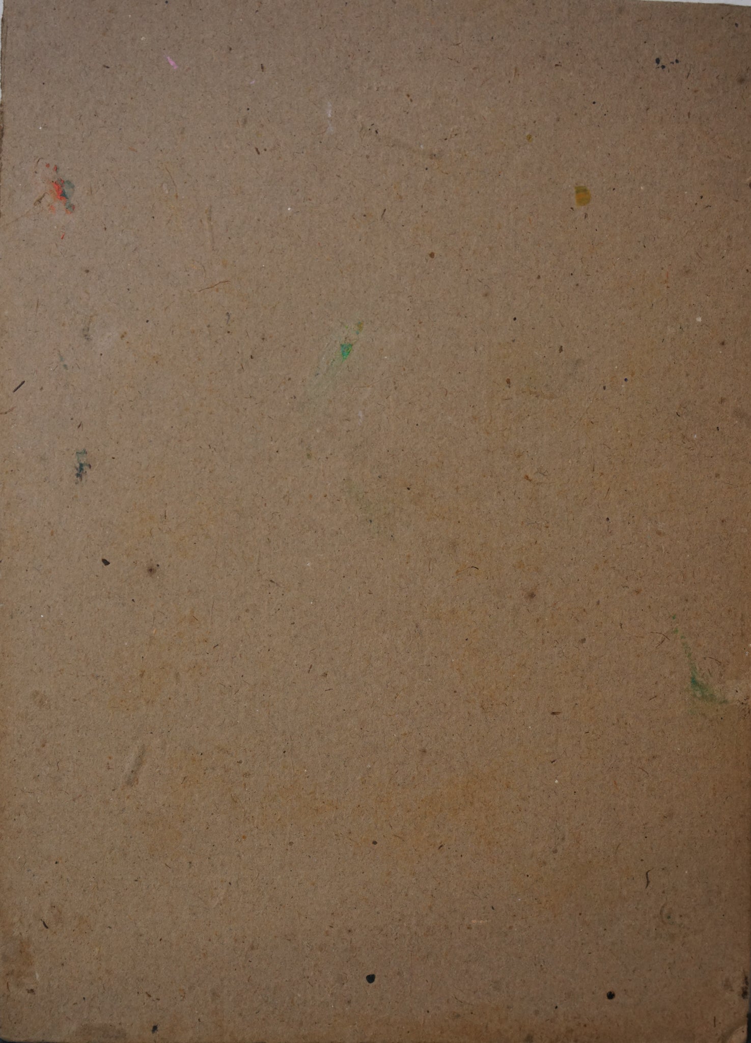 A drawing of a man with a red and green face.