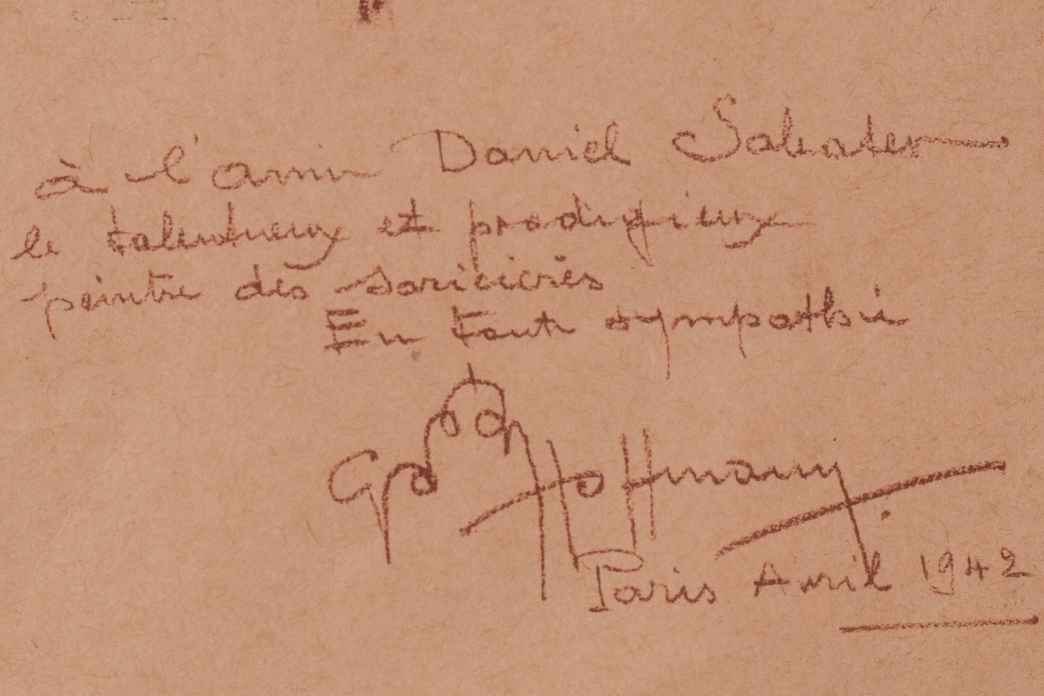 Artwork by Unknown, Daniel Sabater - Portrait, Made of Pen and ink 