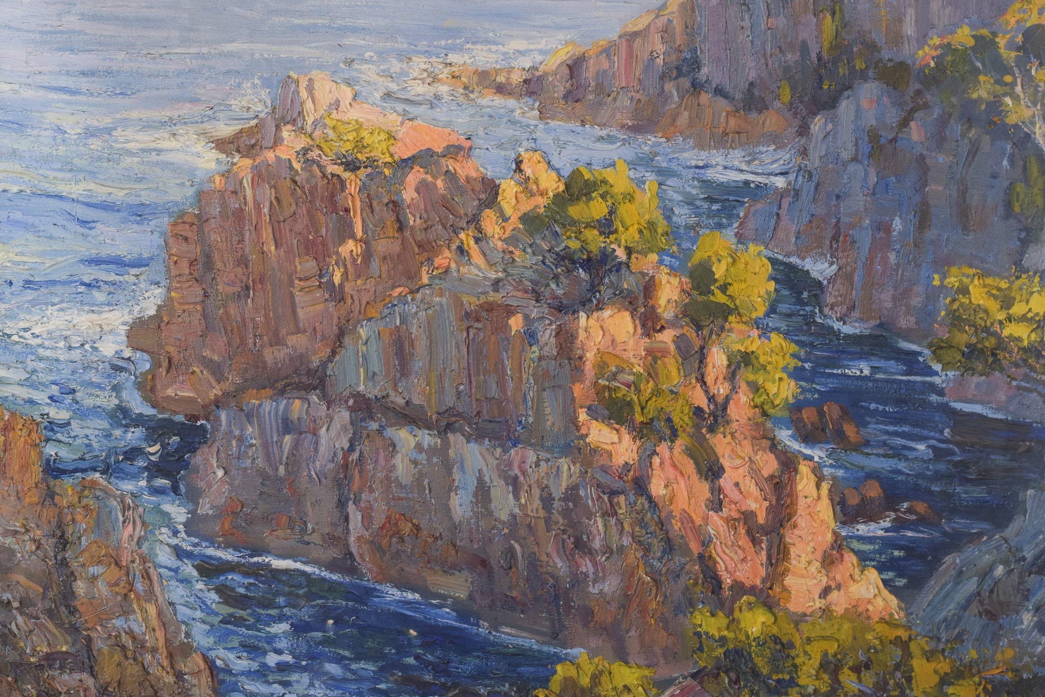 Artwork by Unknown, E. Palá - Impressionist Coastal Seascape, Made of Oil on canvas 