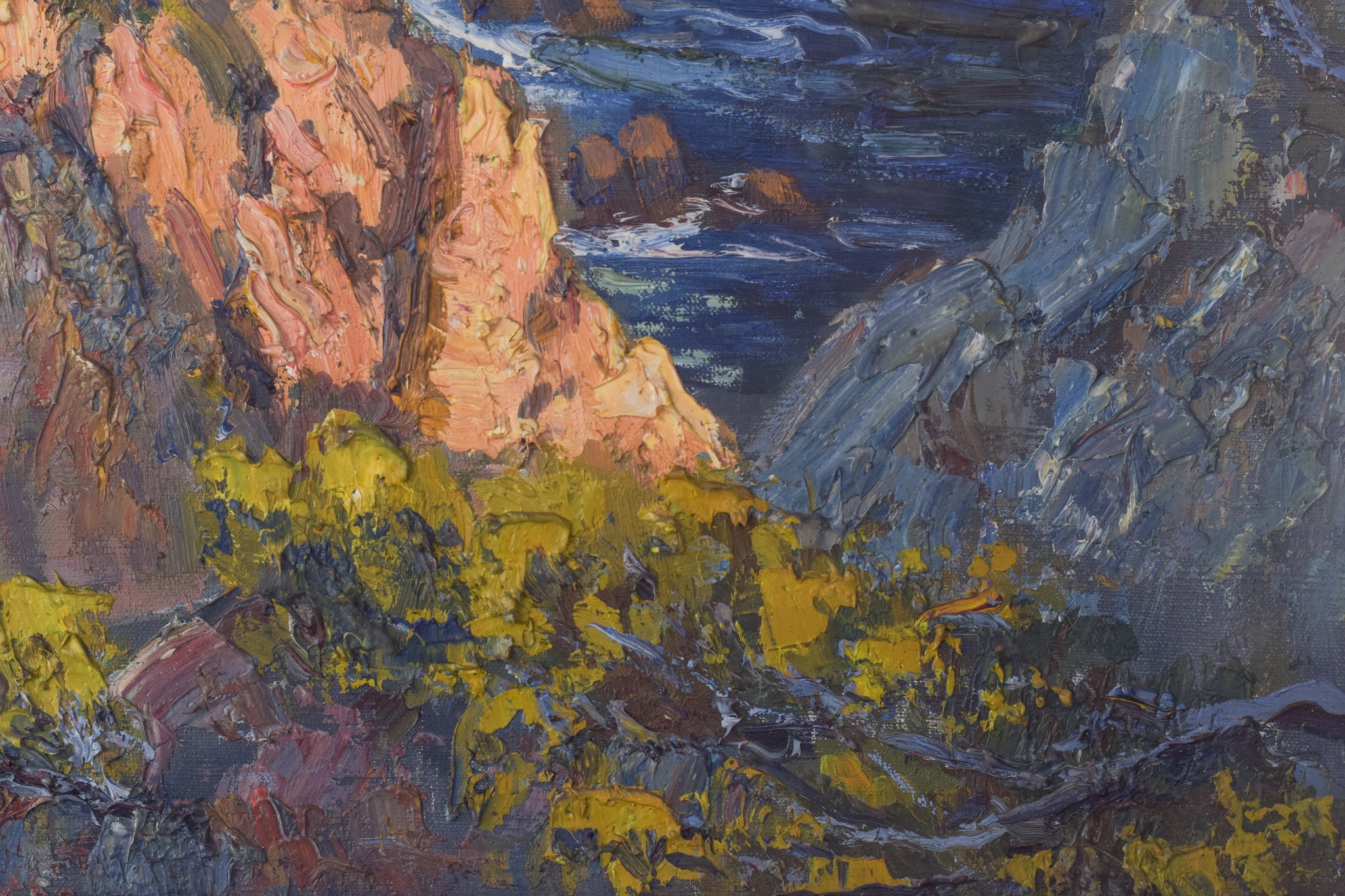 Artwork by Unknown, E. Palá - Impressionist Coastal Seascape, Made of Oil on canvas 