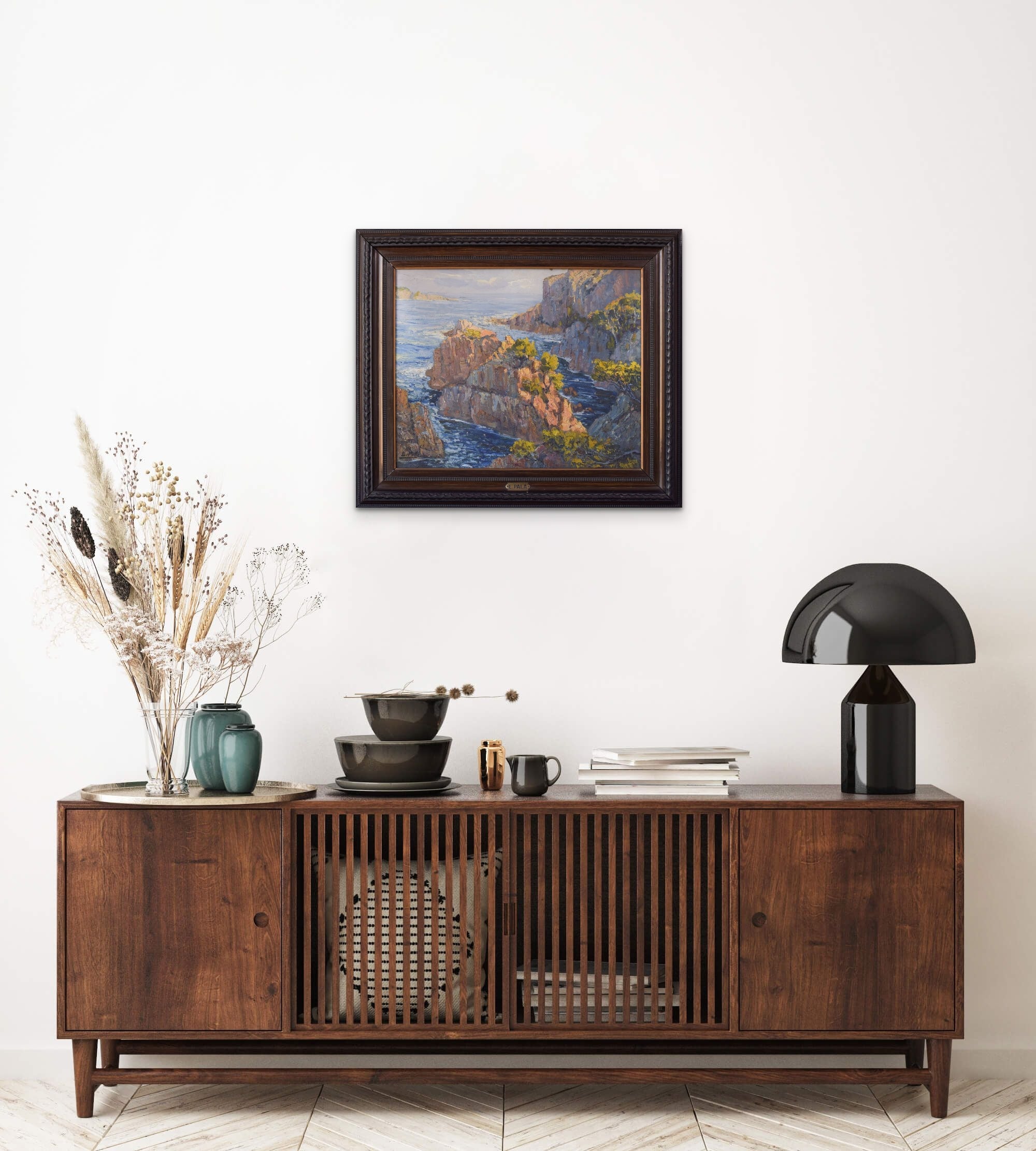 Artwork by Unknown, E. Palá - Impressionist Coastal Seascape, Made of Oil on canvas 