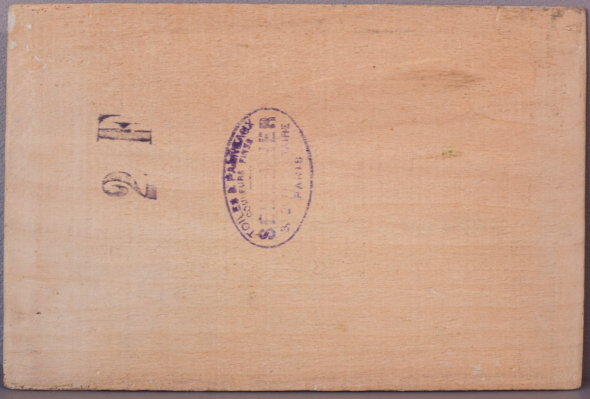 A painting of a view of a body of water with boats in the distance.