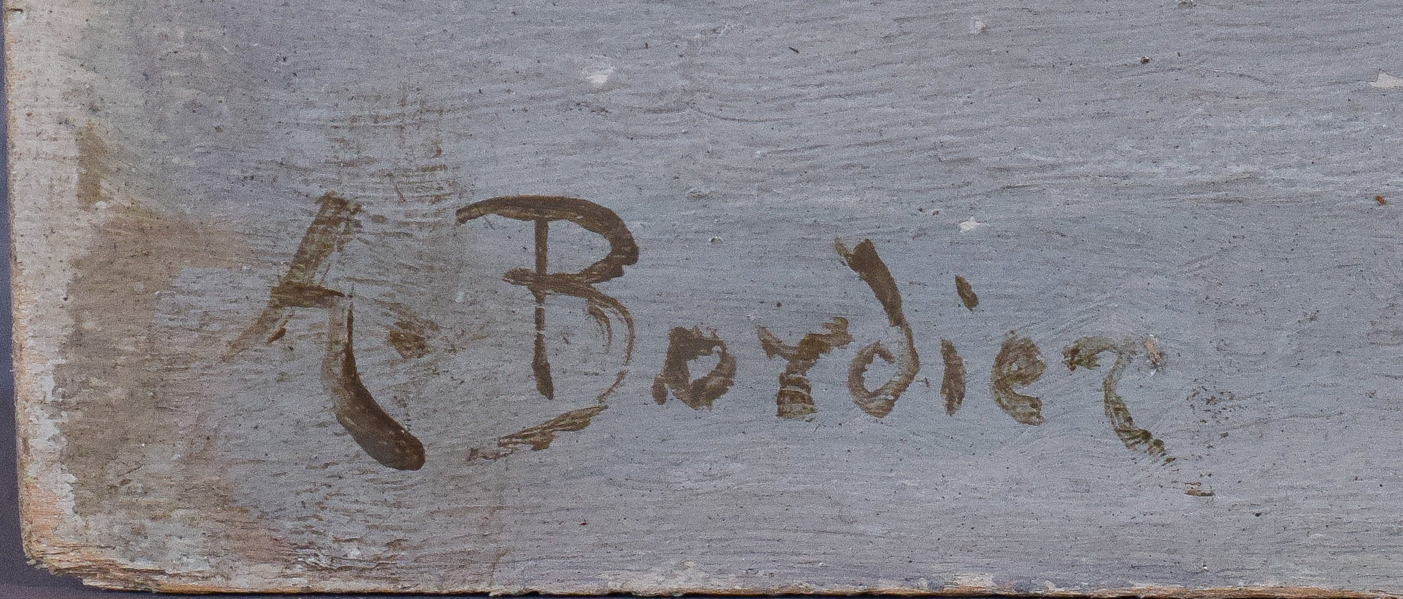 A painting of a view of a body of water with boats in the distance.