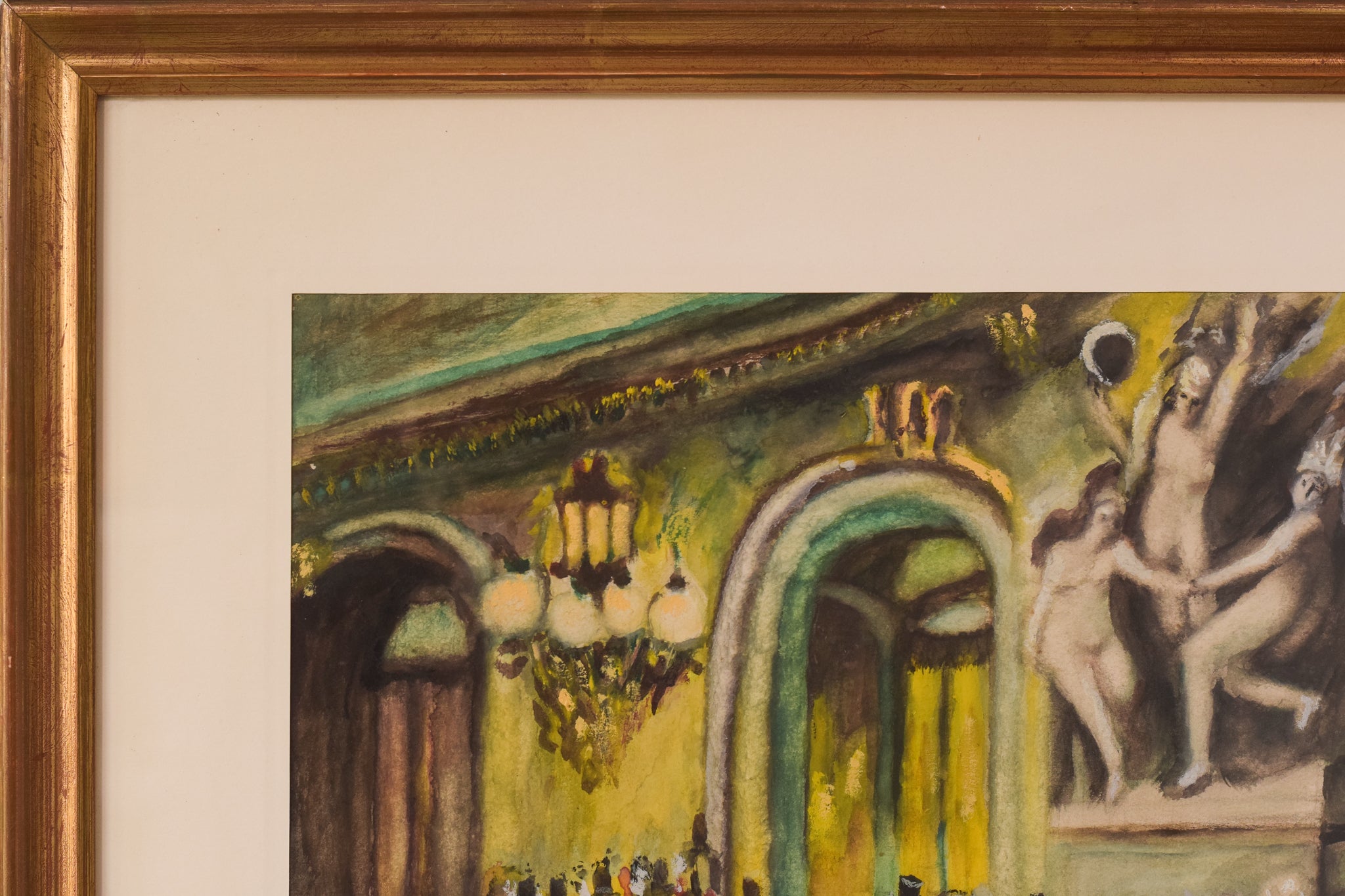 Artwork by Unknown, Evening Scene in the Style of Renoir, Made of Pastel 