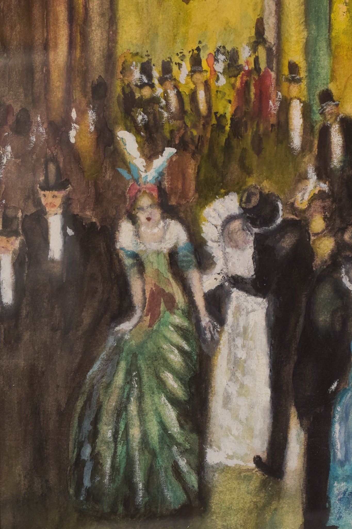 Artwork by Unknown, Evening Scene in the Style of Renoir, Made of Pastel 