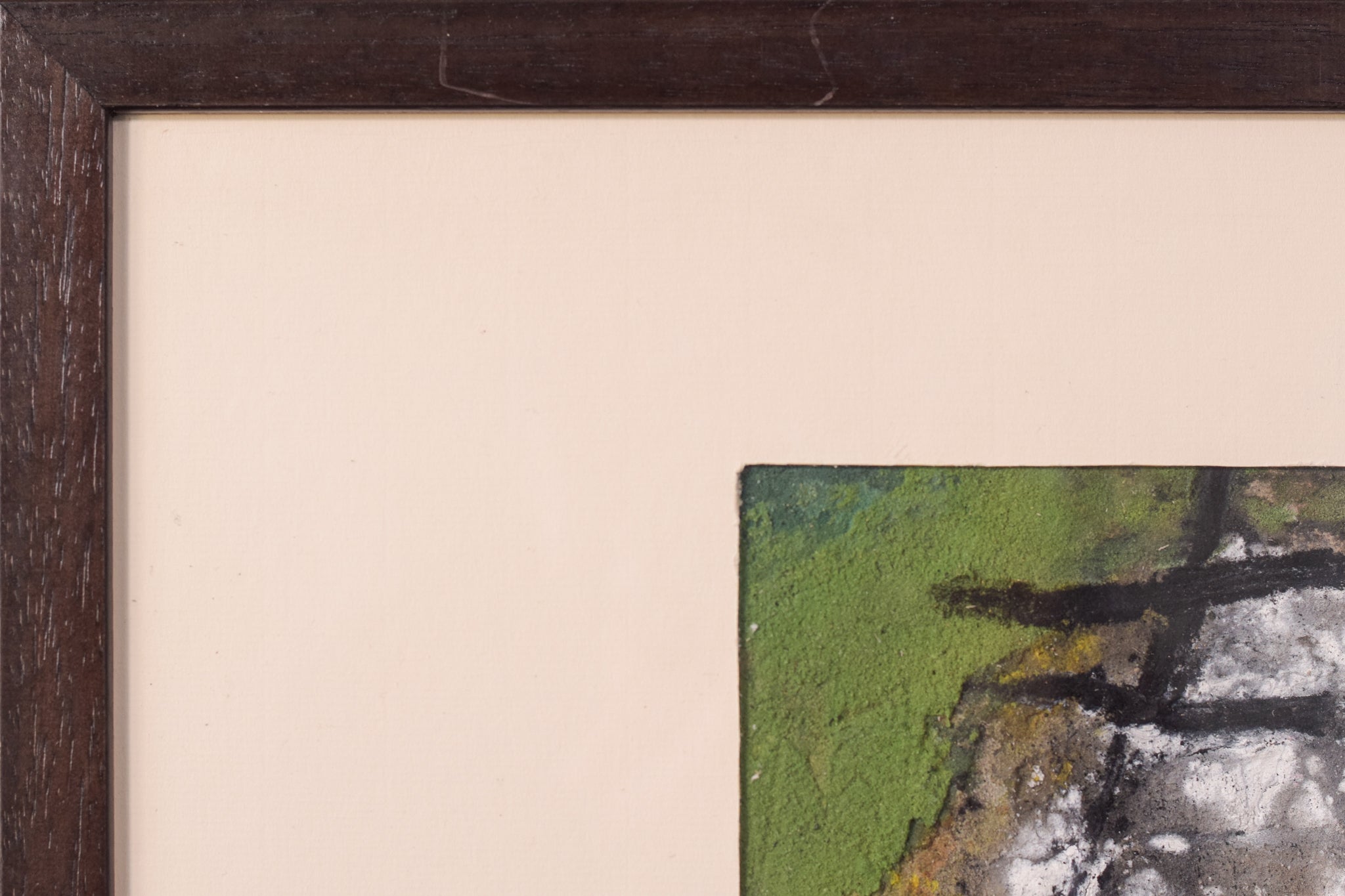 A painting of a tree with a lot of paint on it.