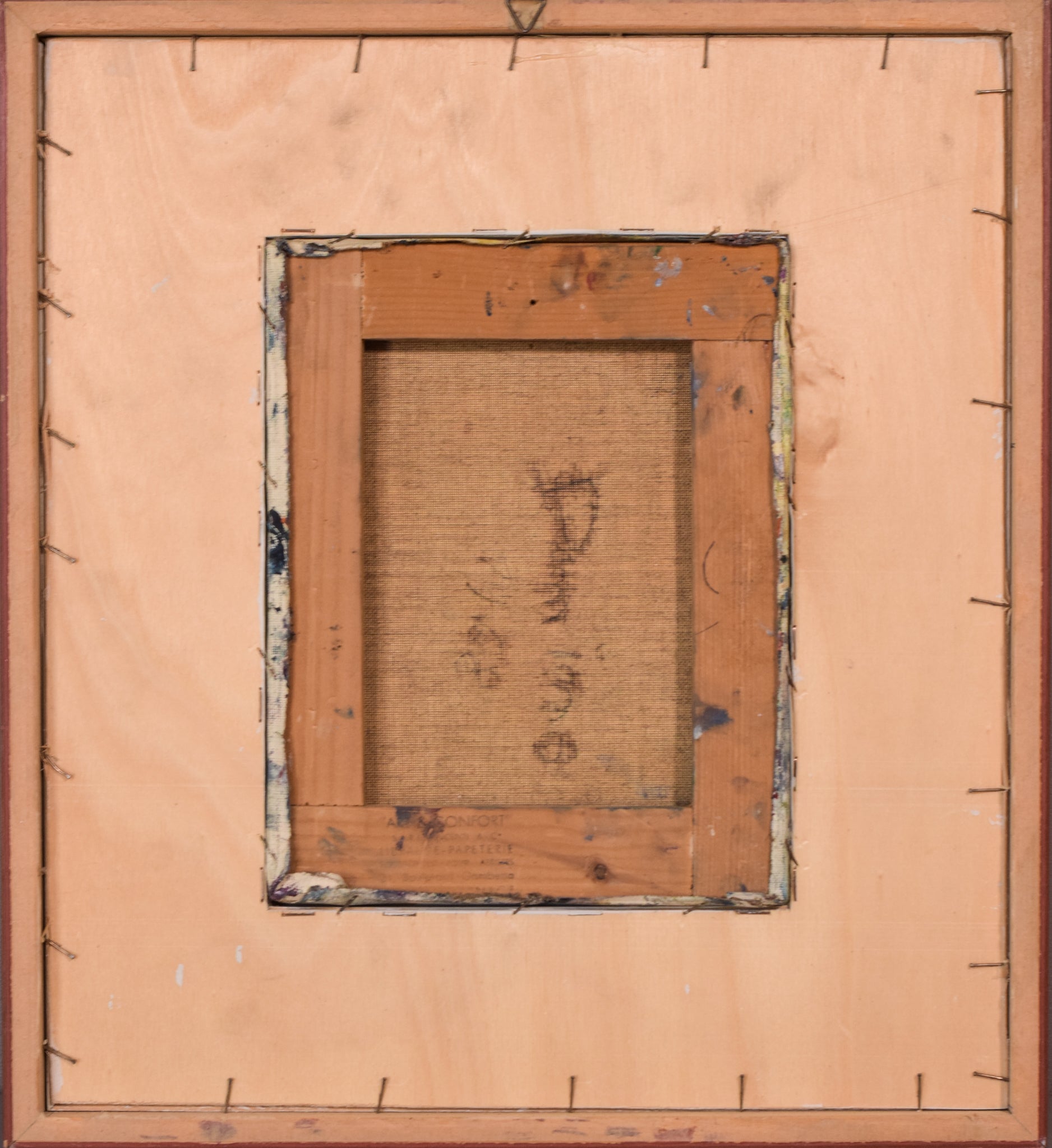 A painting of a woman sitting on a chair.