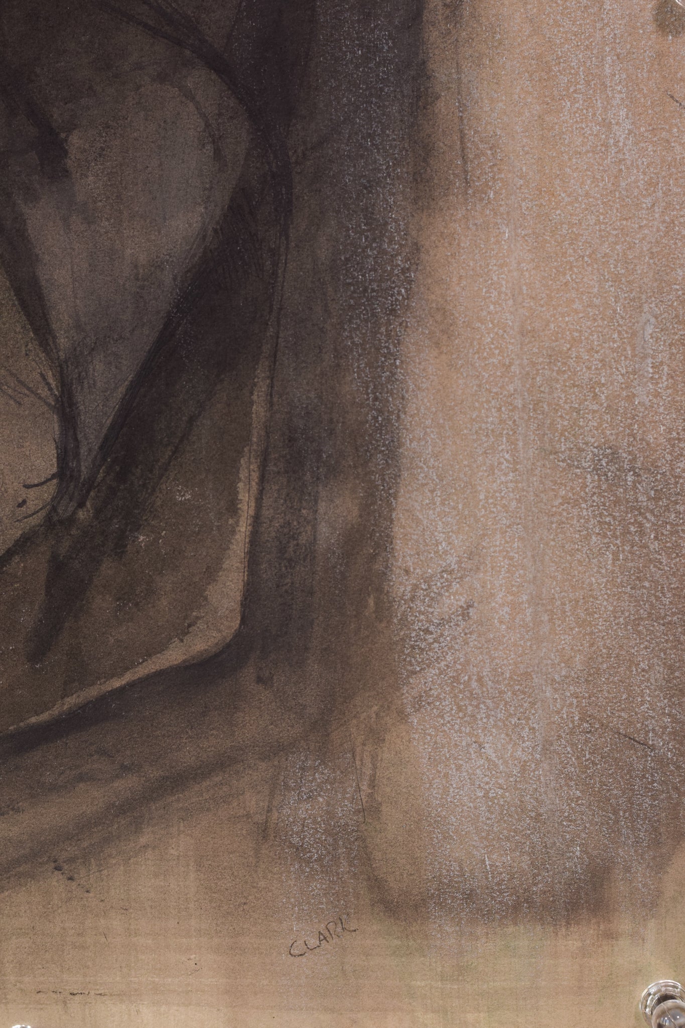 A drawing of a woman in a black dress.